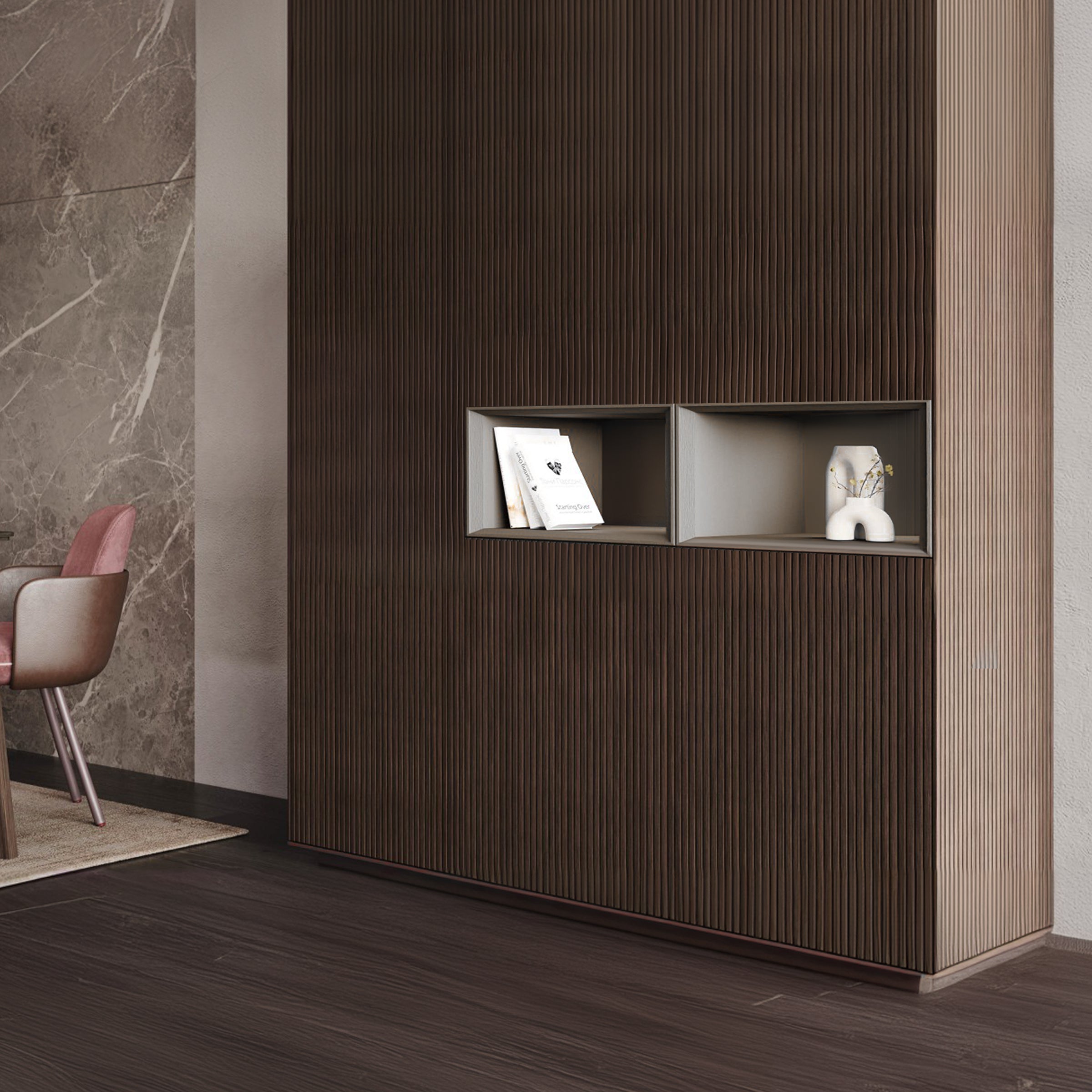 Eucalyptus wood shelf from BEACON IGG-G201 shelving unit with natural grain and clean design, suitable for home storage or display.