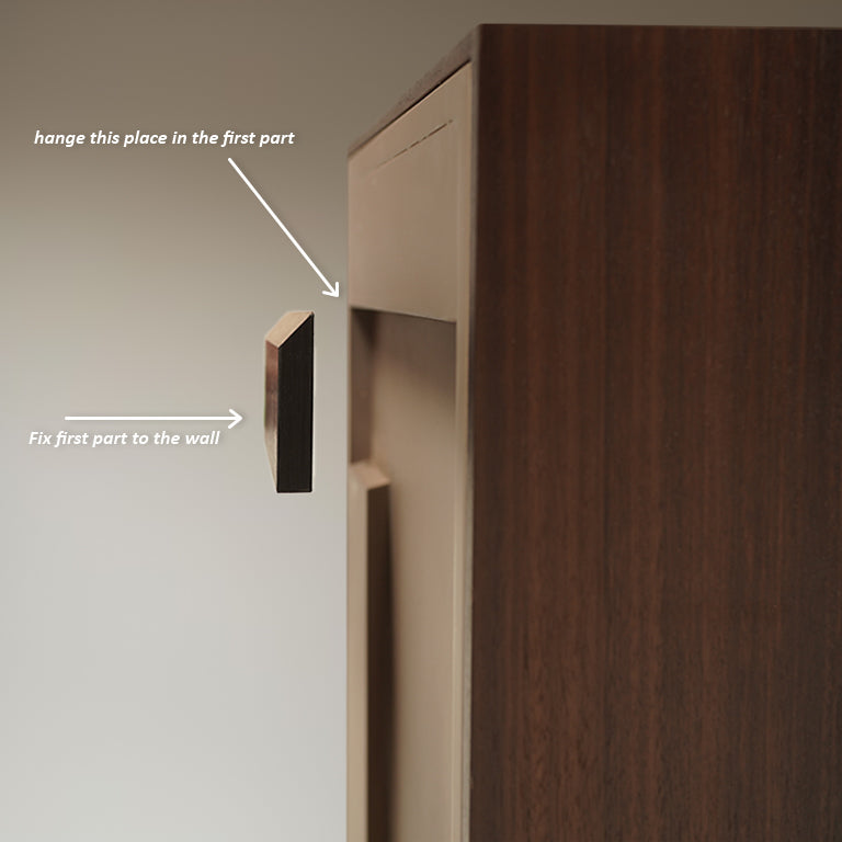 Eucalyptus shelf by BEACON, wall-mounted storage with a natural wood finish, showcasing a minimalist design for home organization.