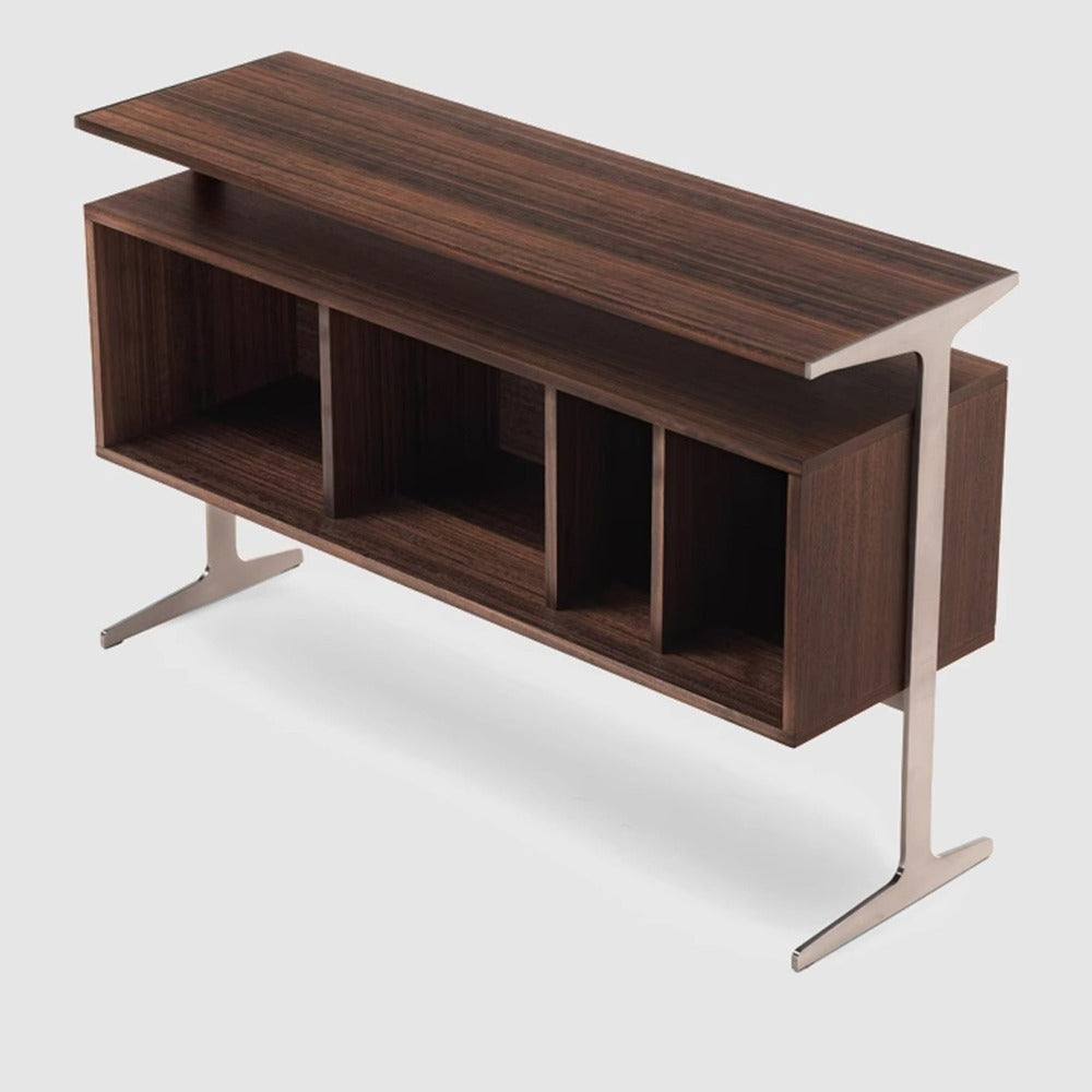 Eucalyptus BEACON IBG-B205 TV unit with storage drawers and open shelves for modern living room organization.