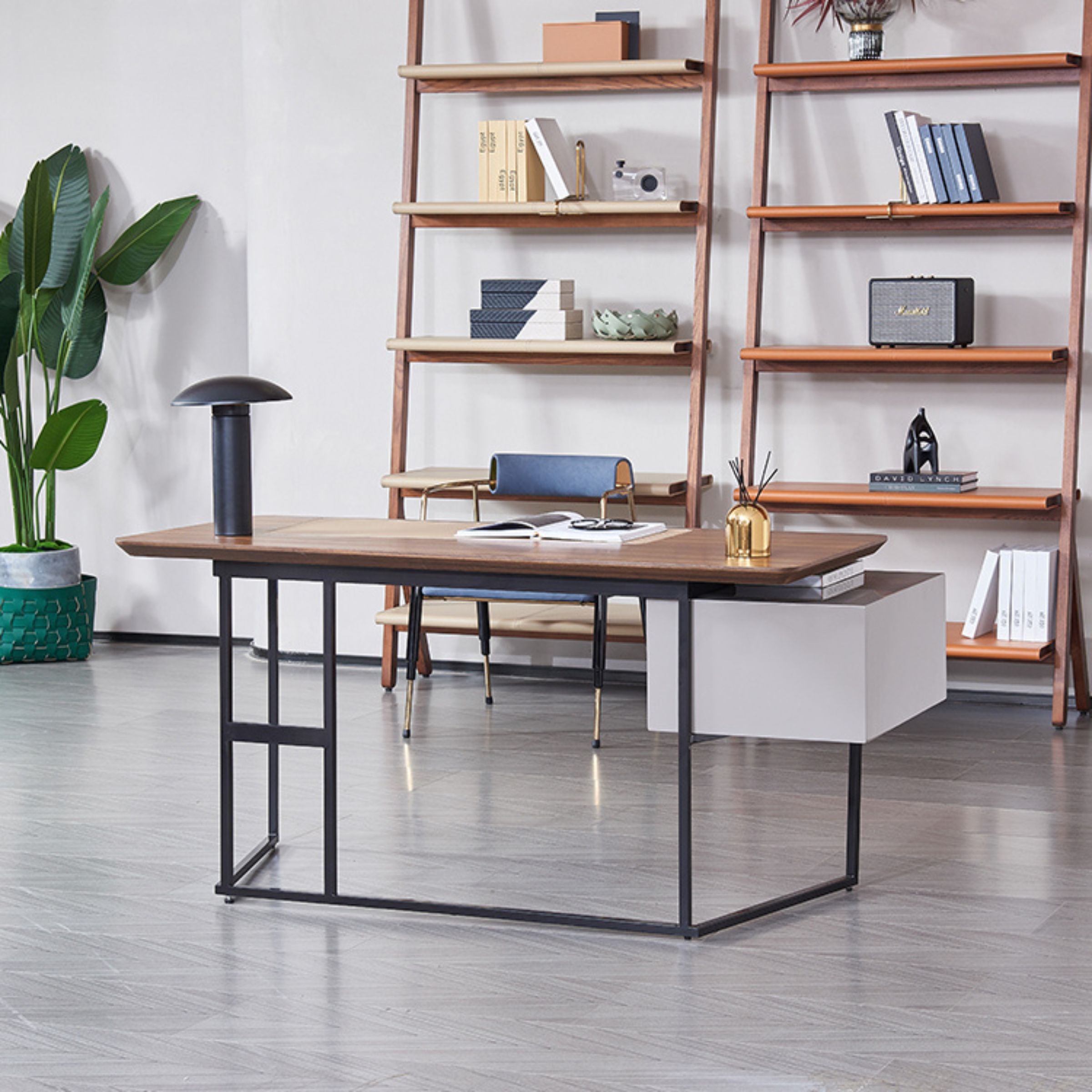 Eucalyptus veneer office dresser with sleek design, part of BEACON's office desks collection, model MLL-J04.
