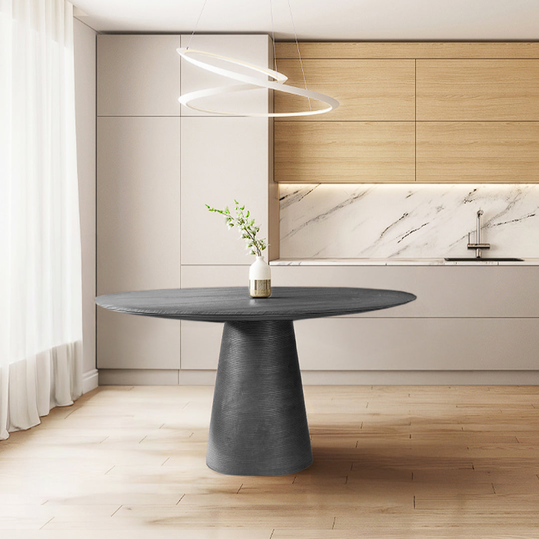 Pre-order 25 Days Delivery Falun Round Table 120 Cm BSZ15125B-Smoke Grey -  Dining Tables - ebarza Furniture UAE | Shop Modern Furniture in Abu Dhabi & Dubai - مفروشات ايبازرا في الامارات | تسوق اثاث عصري وديكورات مميزة في دبي وابوظبي