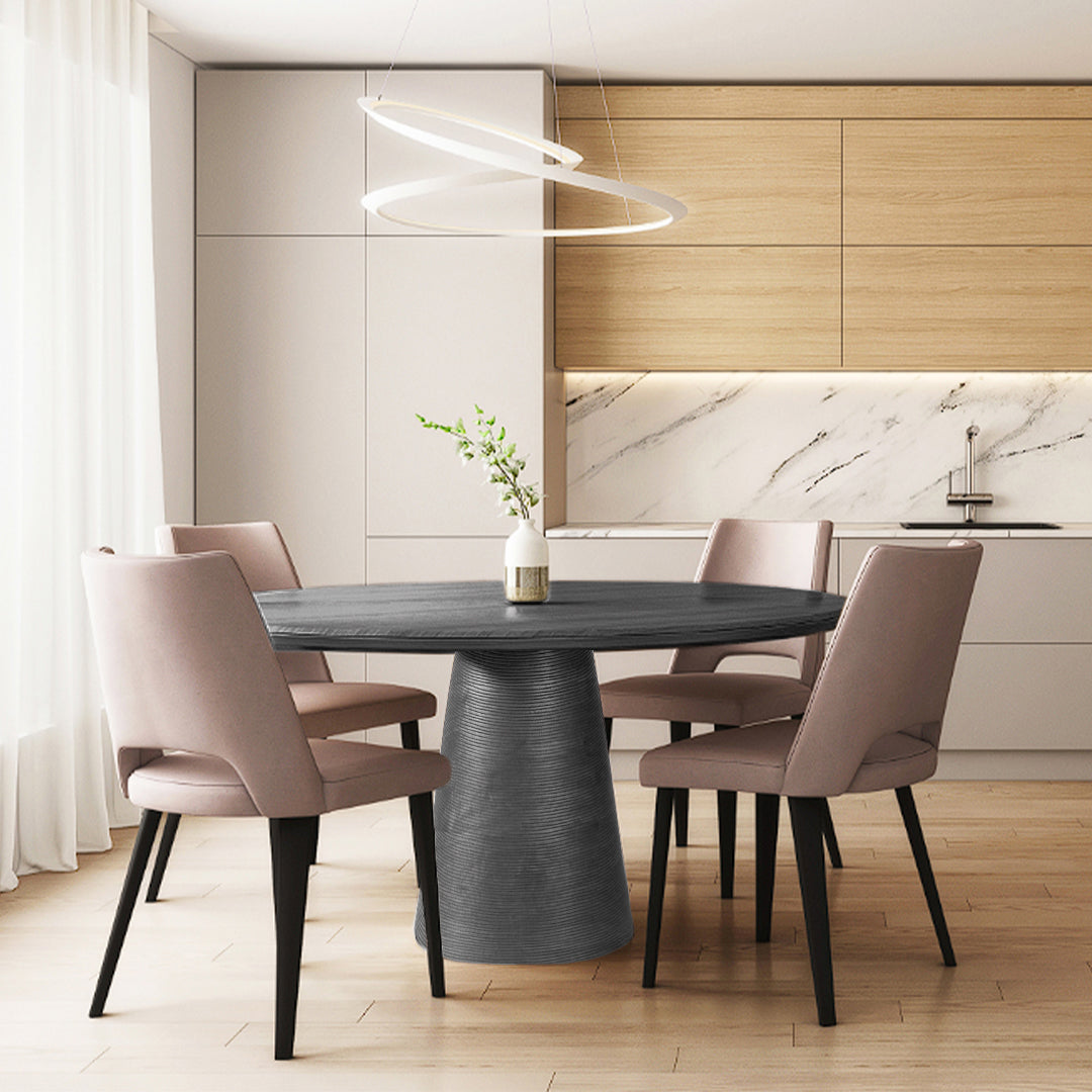 Pre-order 25 Days Delivery Falun Round Table 120 Cm BSZ15125B-Smoke Grey -  Dining Tables - ebarza Furniture UAE | Shop Modern Furniture in Abu Dhabi & Dubai - مفروشات ايبازرا في الامارات | تسوق اثاث عصري وديكورات مميزة في دبي وابوظبي