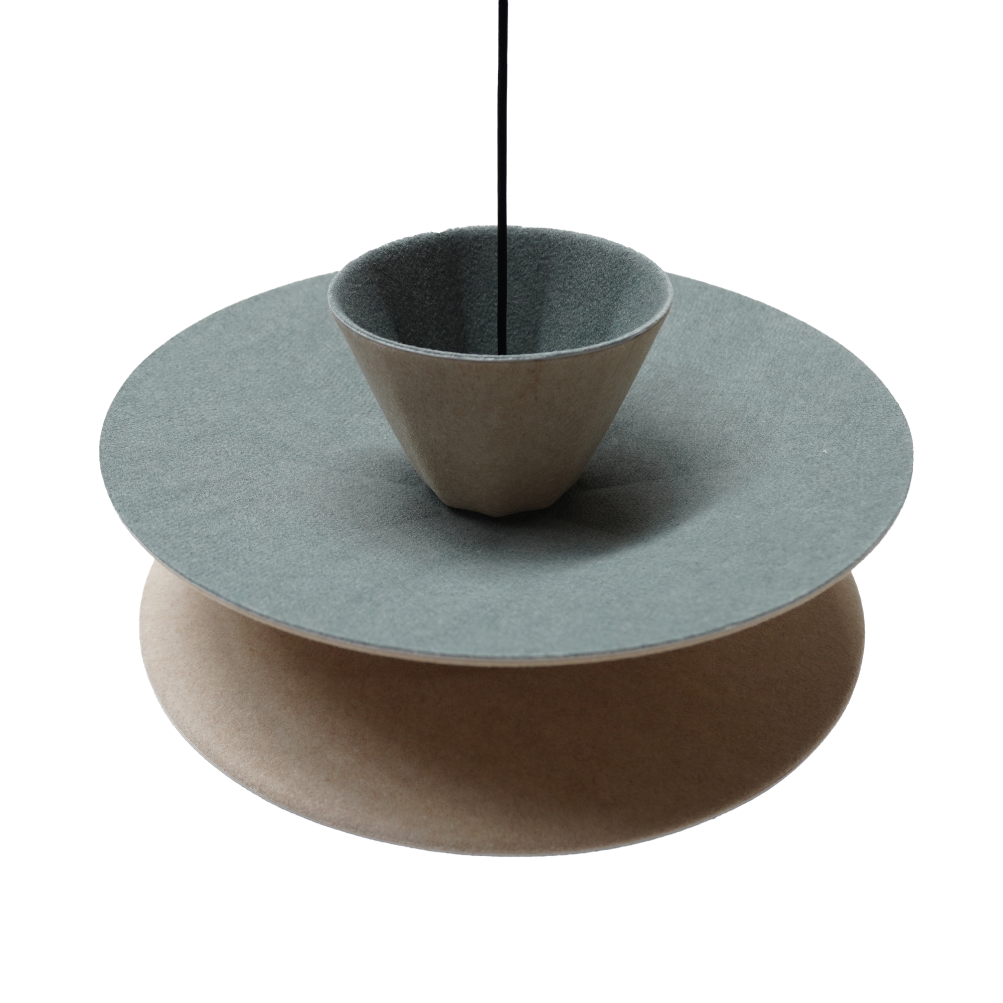 BEACON felt pendant lamp FY-PE404-50-C with soft, textured fabric shade hanging from a ceiling mount, ideal for modern lighting.