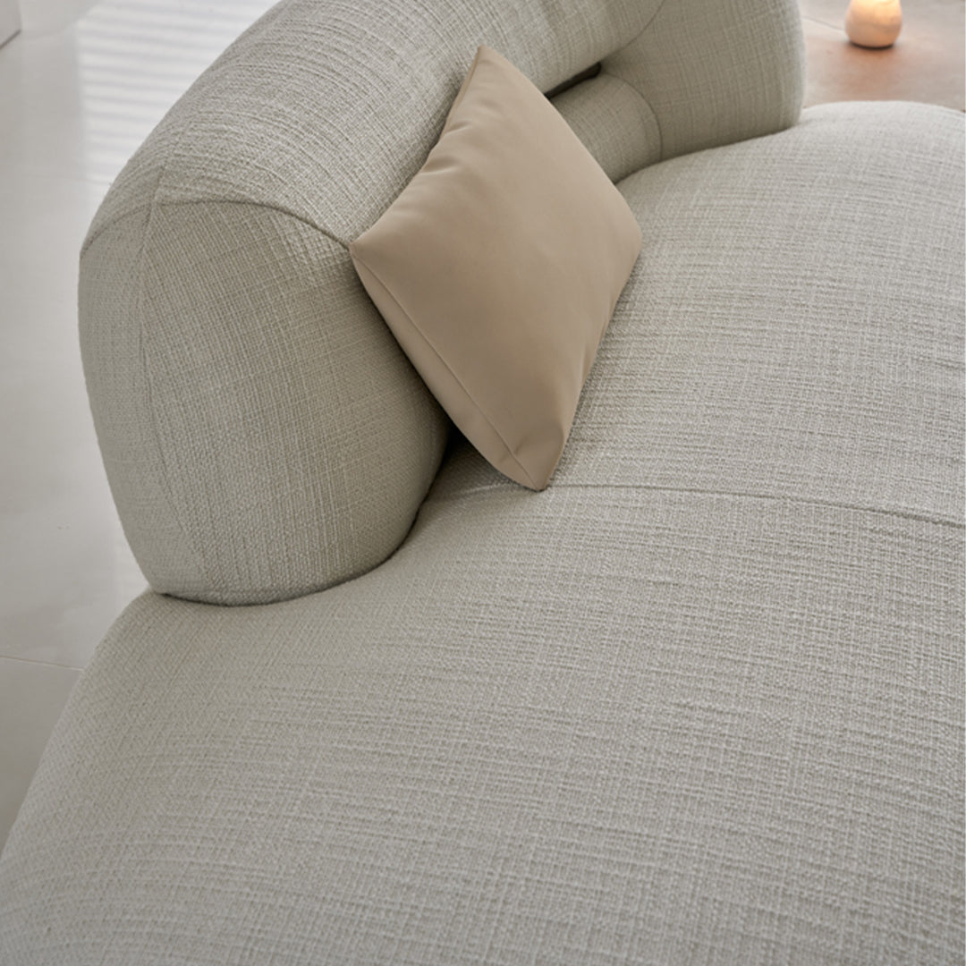 BEACON Ferrara 2 Seater Relax Sofa in neutral fabric, featuring plush cushions and a modern design for comfortable lounging.