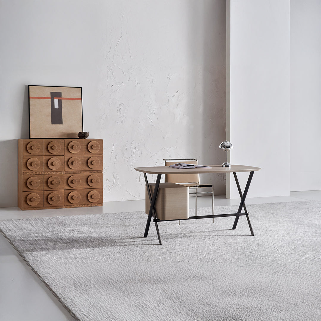 BEACON Ferro Office Desk and Bedroom Dresser WD005 with sleek wood finish, ample workspace, and storage drawers.