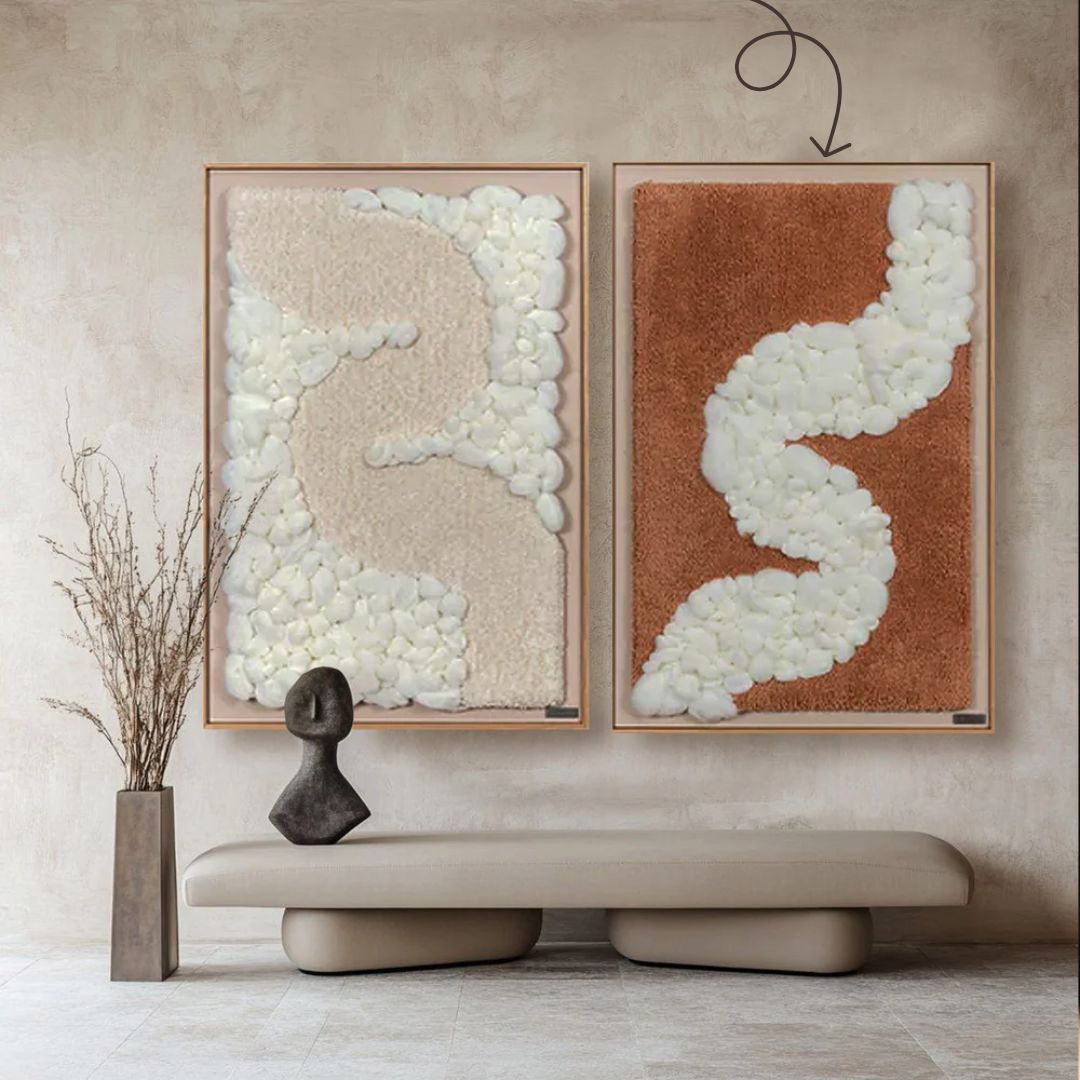 Fiber Weaving Wall Art - 2403H0007-W600*H900-82979090-1 -  Paintings - ebarza Furniture UAE | Shop Modern Furniture in Abu Dhabi & Dubai - مفروشات ايبازرا في الامارات | تسوق اثاث عصري وديكورات مميزة في دبي وابوظبي