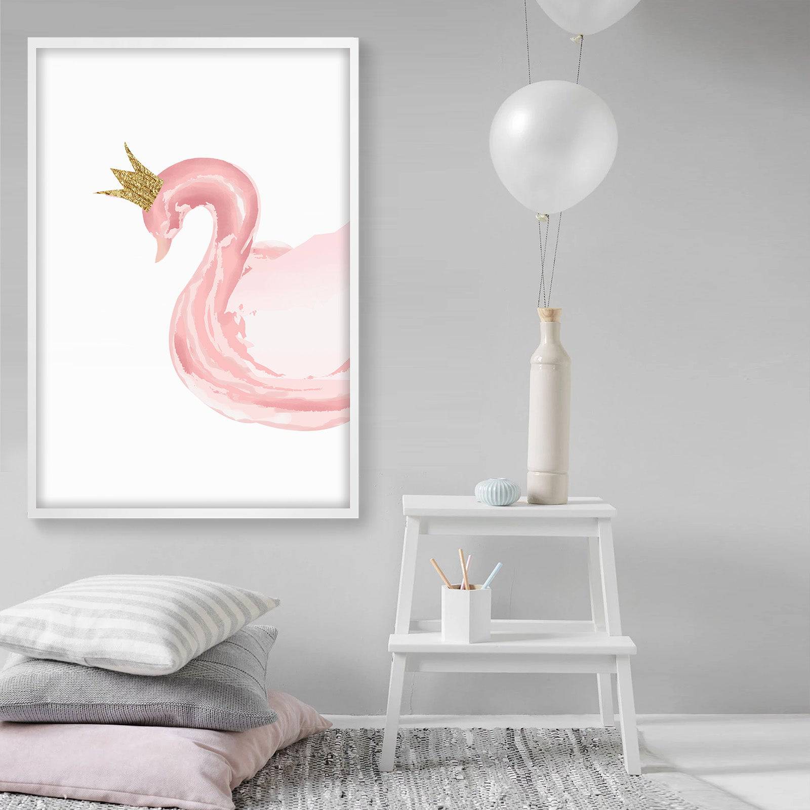 Flamingo Queen Framed Graphic Art Print  Soapr0006 -  Paintings | لوحه ملكة الفلامنغو الفنيه مطبوعه بالايطار - ebarza Furniture UAE | Shop Modern Furniture in Abu Dhabi & Dubai - مفروشات ايبازرا في الامارات | تسوق اثاث عصري وديكورات مميزة في دبي وابوظبي