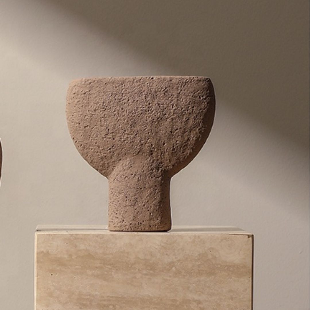 Flat Bell Vase-B by BEACON, a sleek ceramic vase with a flat bell shape, perfect for modern home decor.