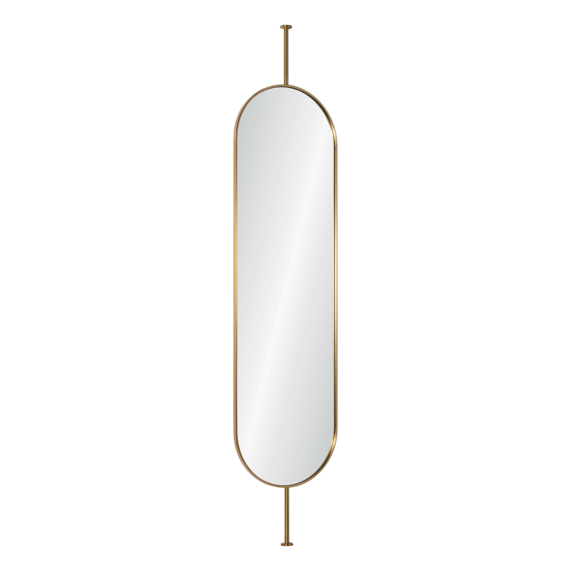 Floor Mirror Golden Stainless Steel  frame  OA-9357-G -  Mirrors - ebarza Furniture UAE | Shop Modern Furniture in Abu Dhabi & Dubai - مفروشات ايبازرا في الامارات | تسوق اثاث عصري وديكورات مميزة في دبي وابوظبي