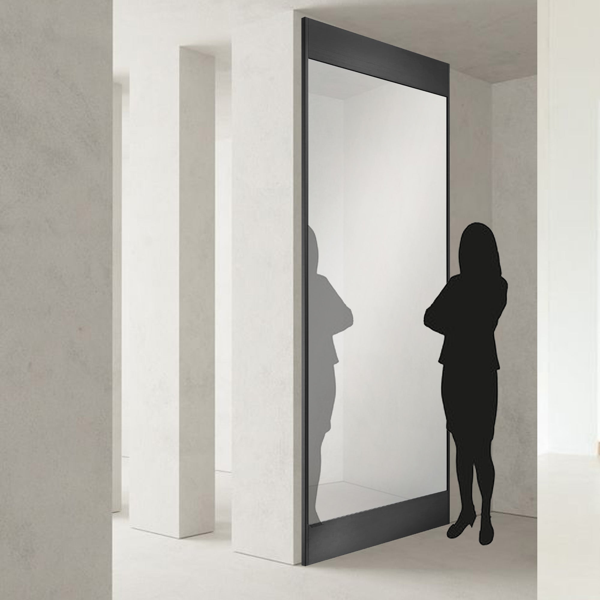 Floor Mirror SS frame OA-9360-BL -  Mirrors - ebarza Furniture UAE | Shop Modern Furniture in Abu Dhabi & Dubai - مفروشات ايبازرا في الامارات | تسوق اثاث عصري وديكورات مميزة في دبي وابوظبي