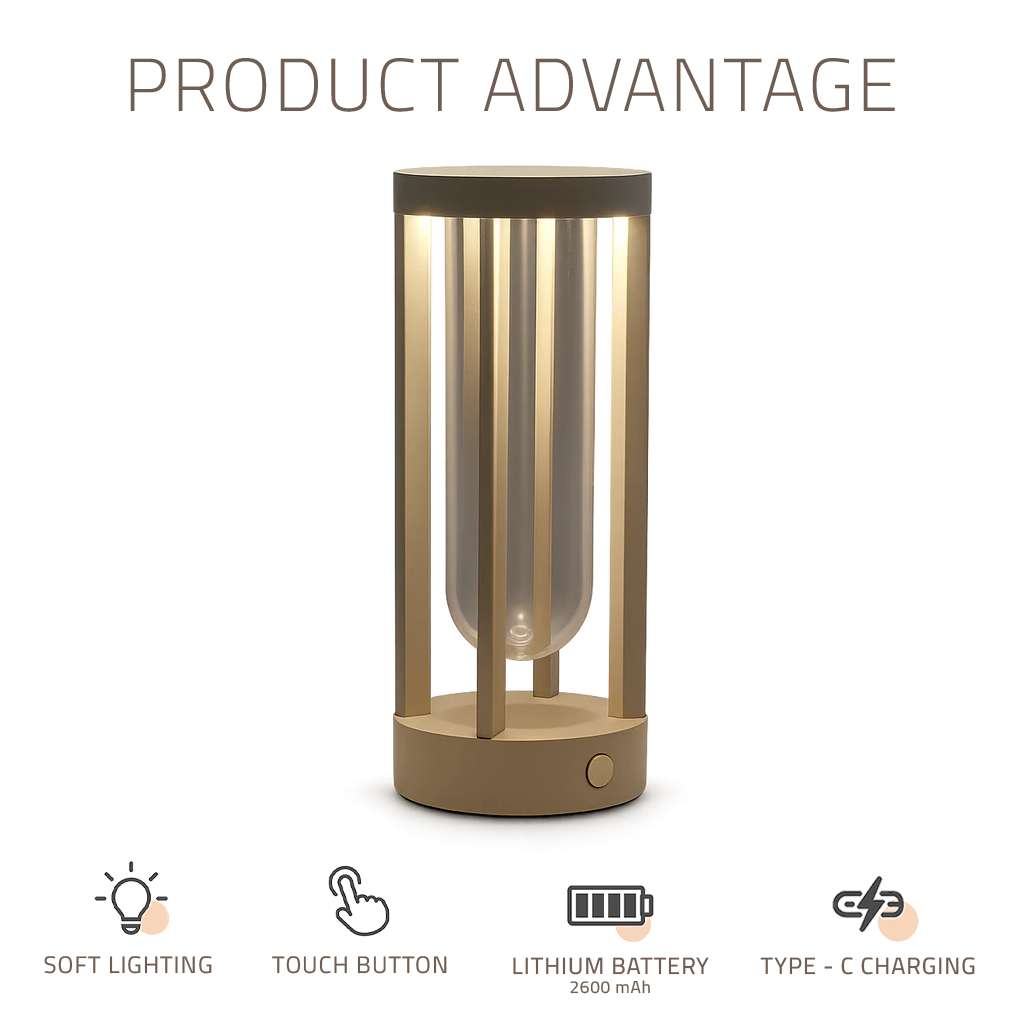 Table Lamp LWC494-Sandy Taupe -  Desk/table Lamps - ebarza Furniture UAE | Shop Modern Furniture in Abu Dhabi & Dubai - مفروشات ايبازرا في الامارات | تسوق اثاث عصري وديكورات مميزة في دبي وابوظبي