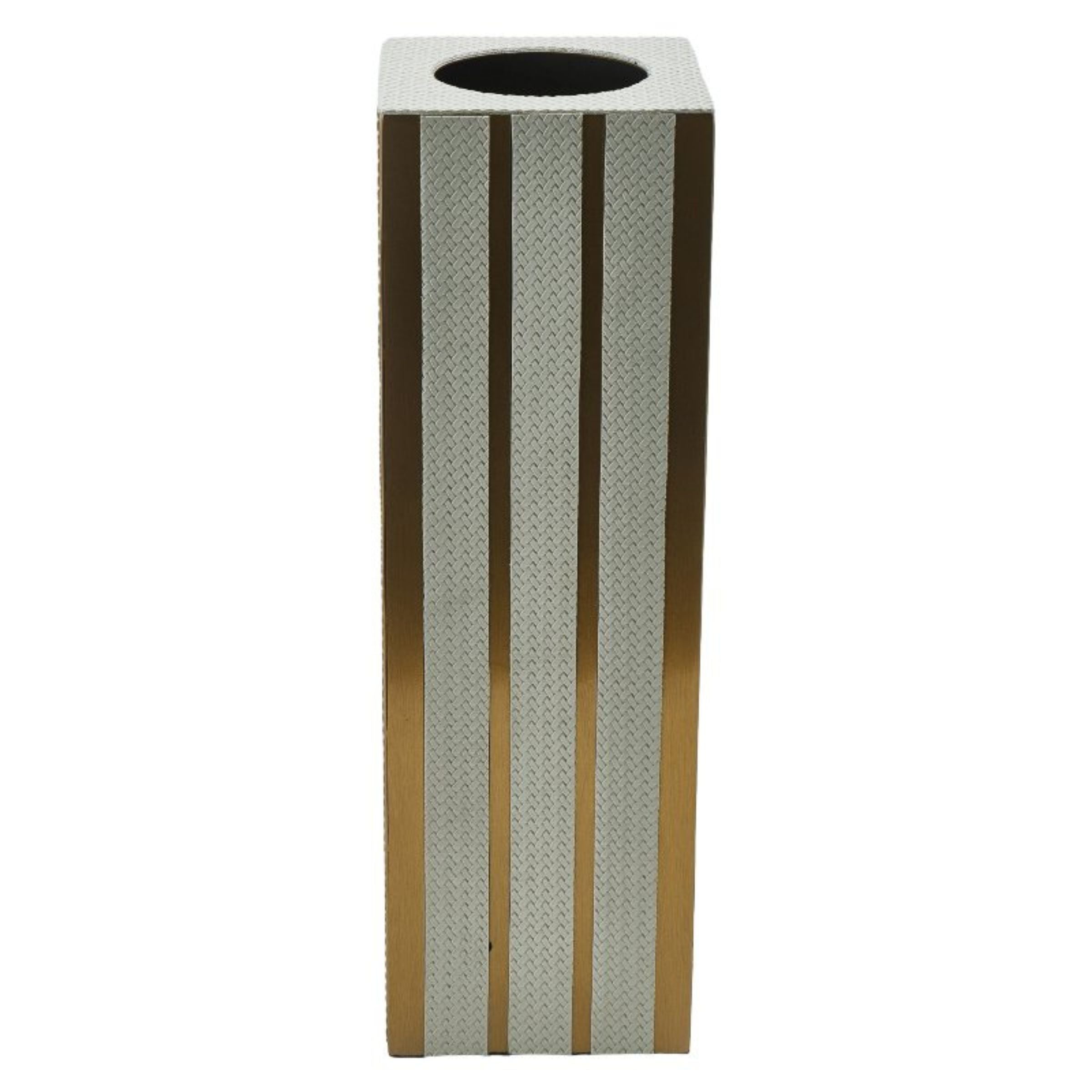 Elegant BEACON flower vase in L shape with a sleek finish, perfect for floral arrangements and home decor.