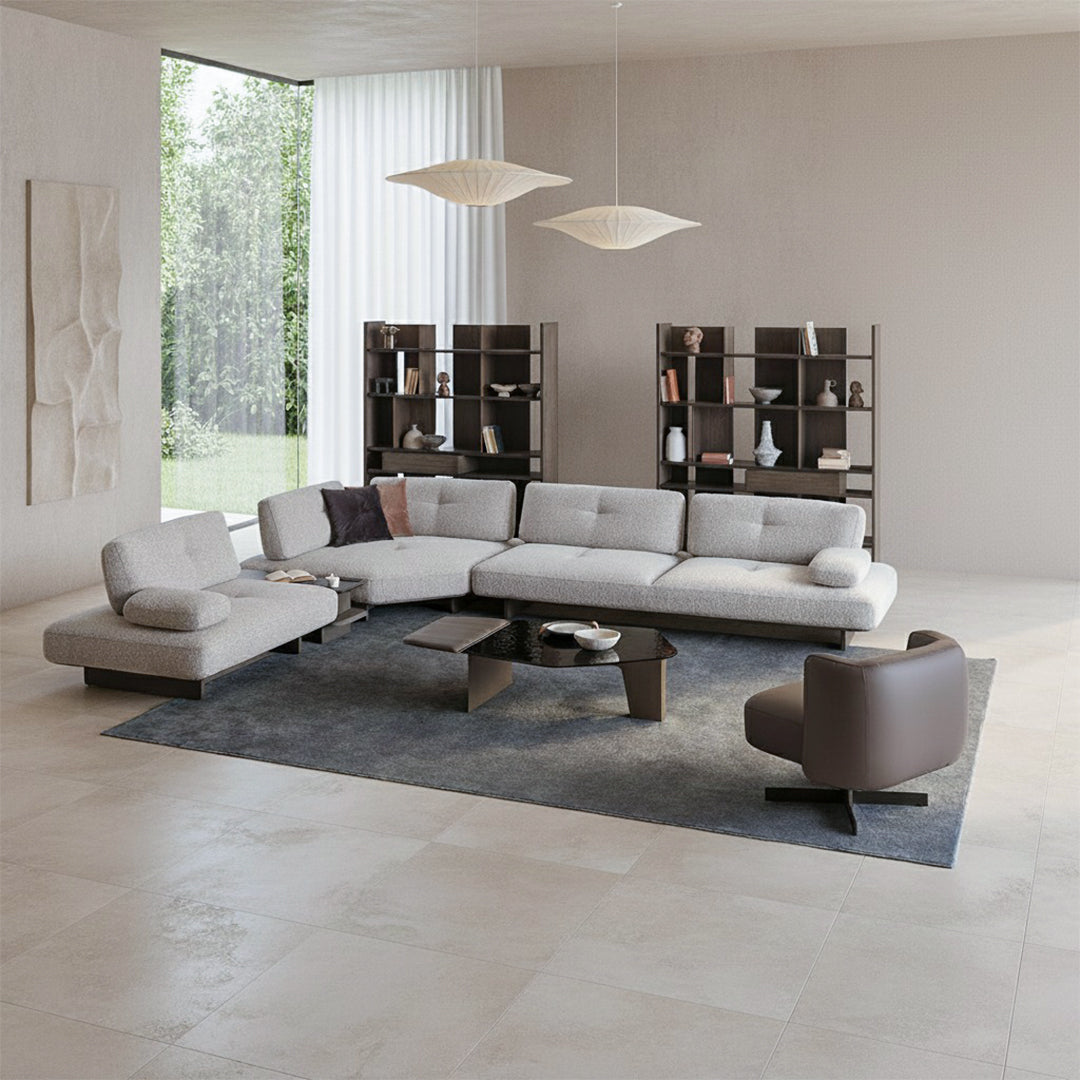 HOMAGE KOLTUK Foresta Corner Sofa HM-FORESTA02 in modern fabric, featuring plush cushions and a spacious corner design.