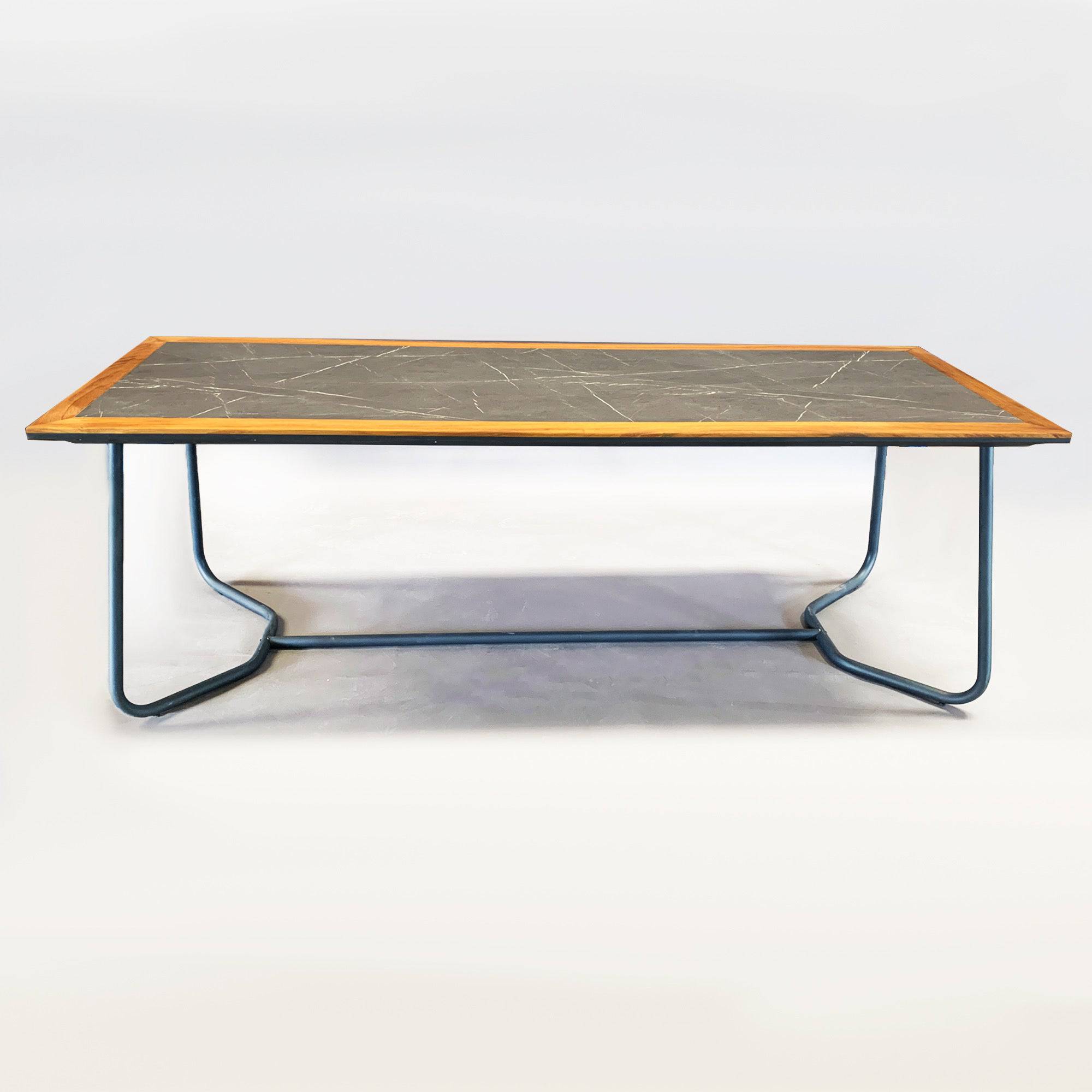 Forsa Solid Teak Wood And Aluminum Outdoor Table (Mythra Table) -  Outdoor Tables | طاولة خارجية من خشب الساج الصلب والألومنيوم من فورسا (طاولة ميثرا) - ebarza Furniture UAE | Shop Modern Furniture in Abu Dhabi & Dubai - مفروشات ايبازرا في الامارات | تسوق اثاث عصري وديكورات مميزة في دبي وابوظبي