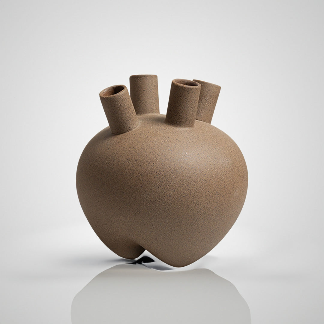 Four round belly vases from BEACON FF-D23105, featuring smooth curves and a glossy finish, ideal for floral displays.