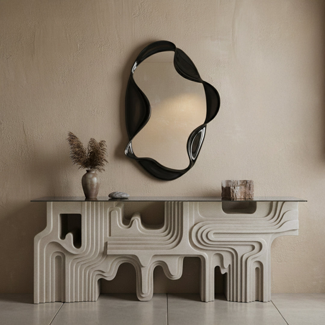 Framed wall mirror FSMLDG PM-4005-04 with plated GB finish, showcasing a stylish decorative mirror for wall display.