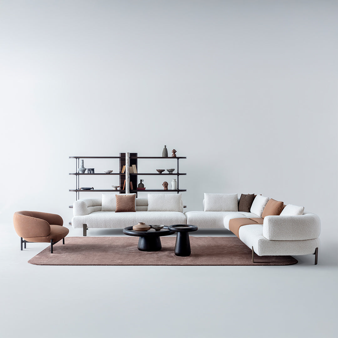 Freda 2-seater corner sofa by Homage Koltuk, modern modular design with left arm, ideal for stylish living room setups.