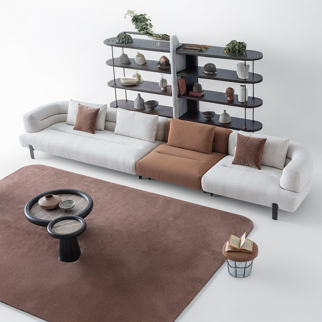 Left-facing Freda corner sofa by Homage Koltuk, modular design, plush cushions, ideal for modern living room displays