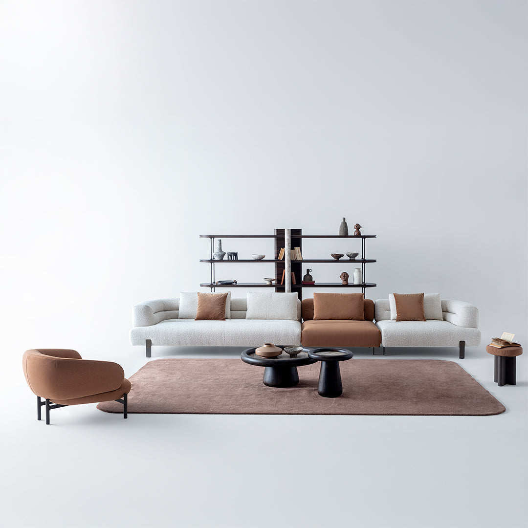 Left-facing Freda Corner Sofa by Homage Koltuk, modern modular sofa for living room relaxation.