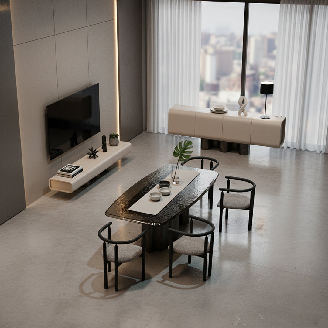 Ecole Living Funda dining chair with wooden legs and upholstered seat in a modern, stylish design.