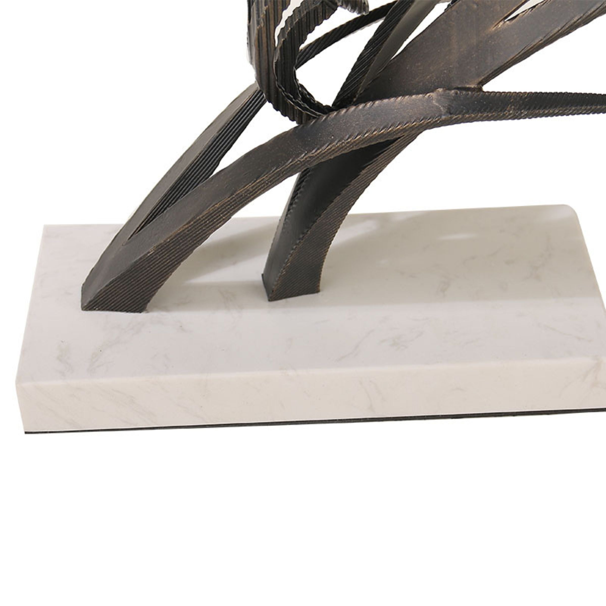 Bronze galloping horse statue from BEACON home decor figurines collection, detailed horse sculpture for interior decoration.