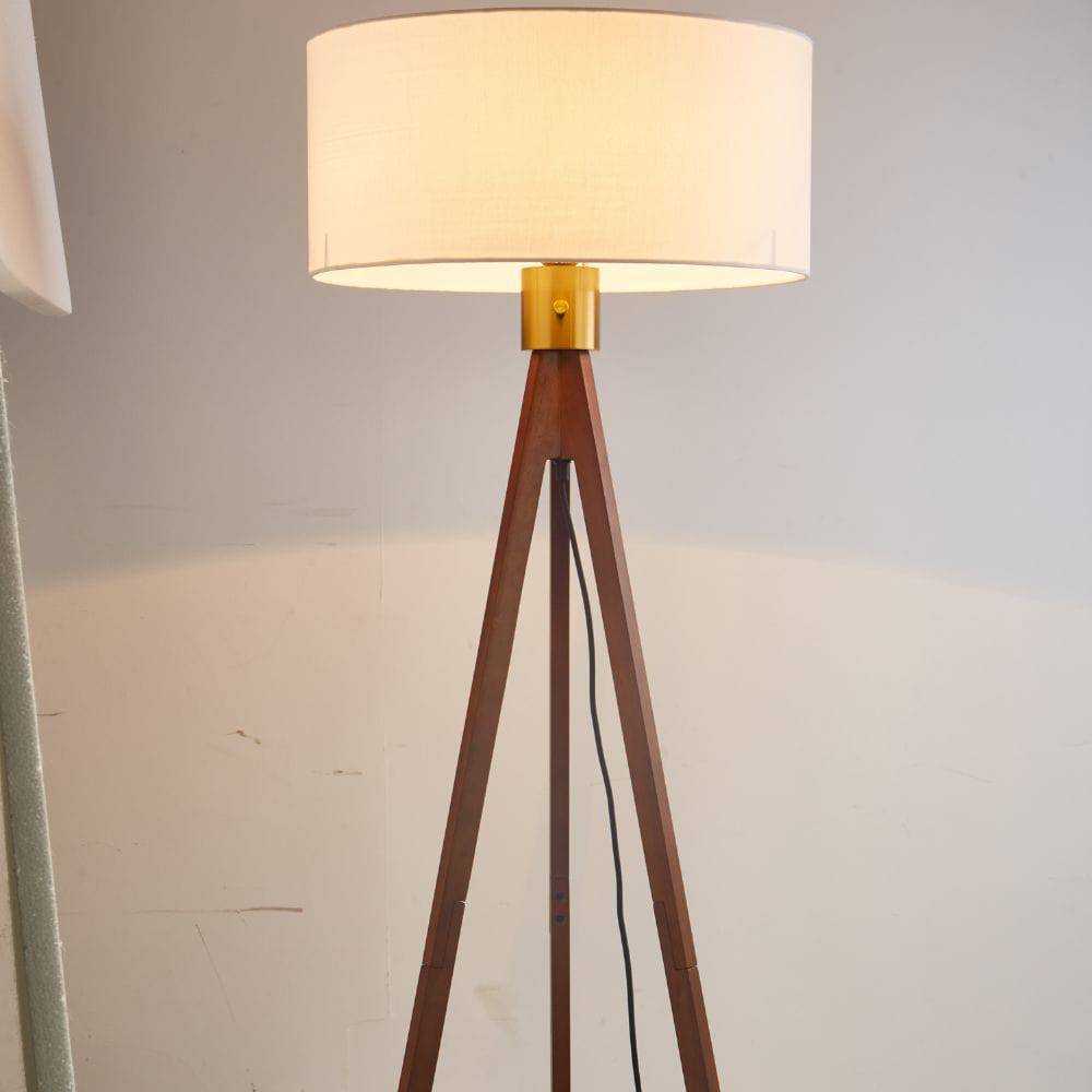 Gem Wooden Tripod Floor Lamp Cy-Ltd-1000 -  Floor Lamps | مصباح أرضي خشبي ثلاثي القوائم من جوهرة - ebarza Furniture UAE | Shop Modern Furniture in Abu Dhabi & Dubai - مفروشات ايبازرا في الامارات | تسوق اثاث عصري وديكورات مميزة في دبي وابوظبي