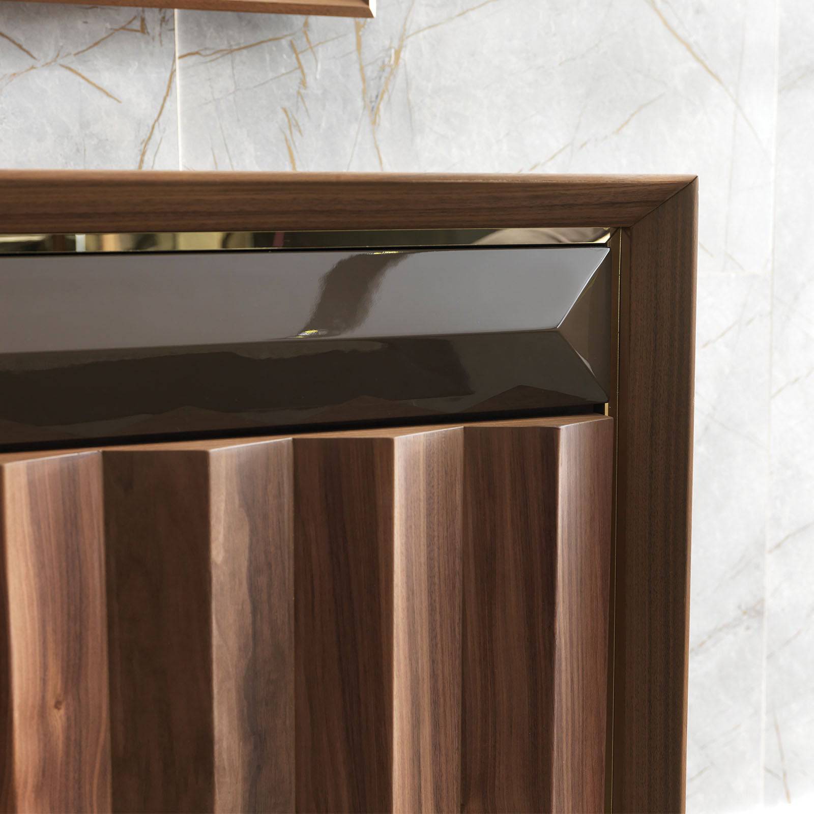 YOL LIVING Ginda Dresser and Mirror set featuring a modern dresser with a matching mirror in a stylish bedroom setting.