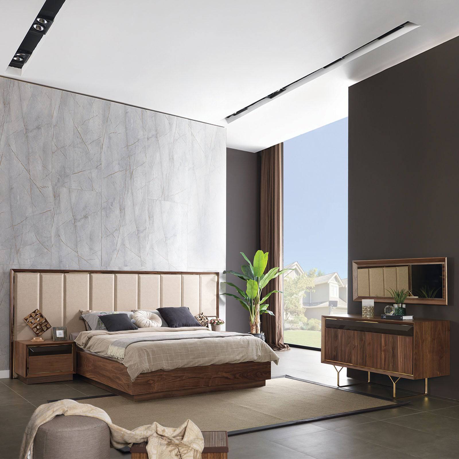 YOL LIVING Ginda Dresser with mirror, modern wooden dresser and matching mirror, stylish bedroom furniture piece