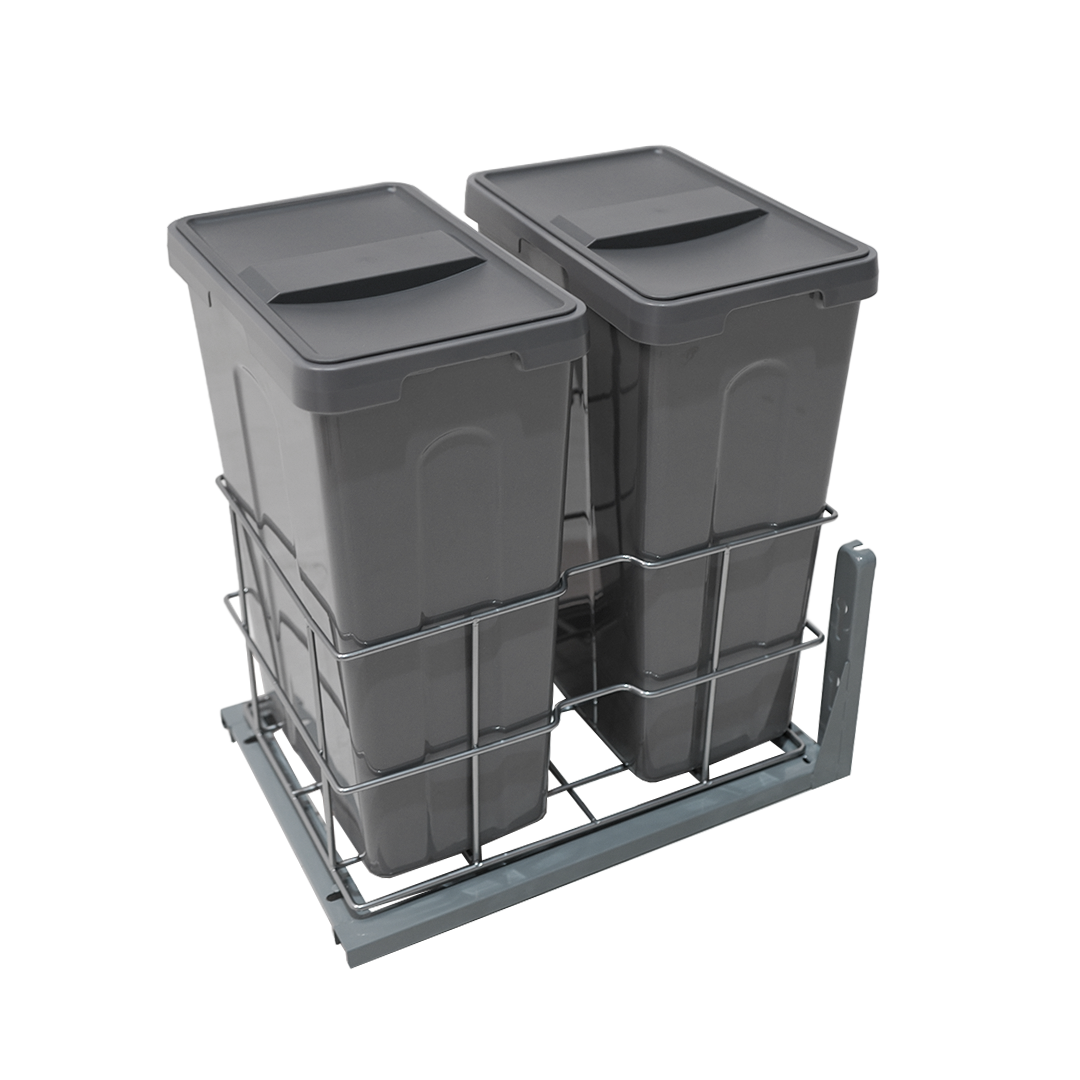 BEACON GlidePro trash bin hinges WB.0130 and WB.0131, durable metal hinges for waste container lids, shown in the image.