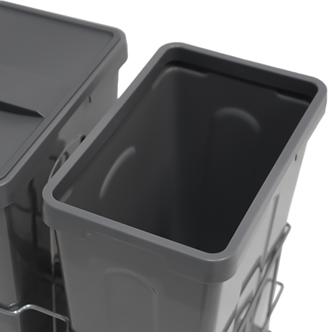 BEACON GlidePro Trash Bin hinges WB.0130 and WB.0131, durable metal hinges for trash bin lid attachment, shown in close-up view.