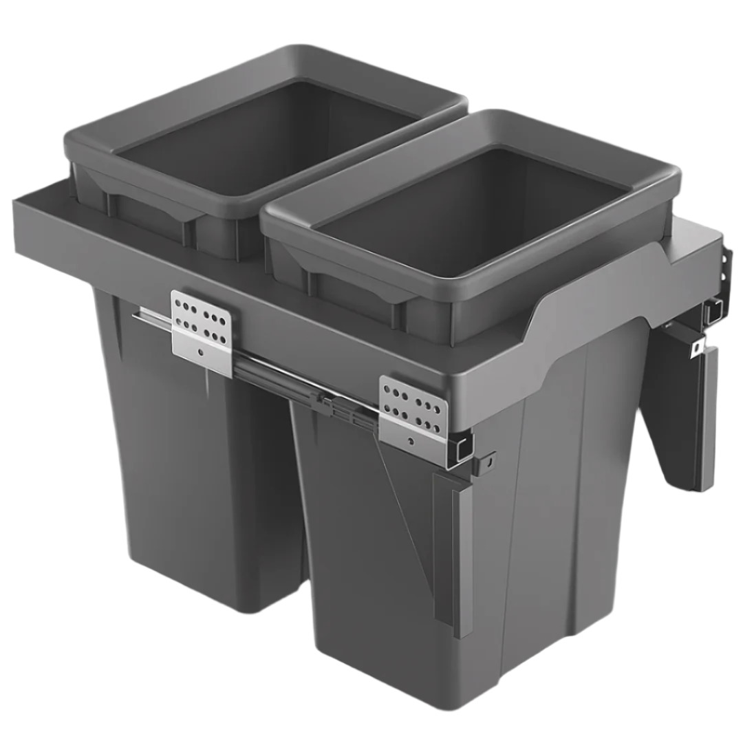 GlidePro Trash Bin - WB.0240 -  Bathroom Accessories - ebarza Furniture UAE | Shop Modern Furniture in Abu Dhabi & Dubai - مفروشات ايبازرا في الامارات | تسوق اثاث عصري وديكورات مميزة في دبي وابوظبي