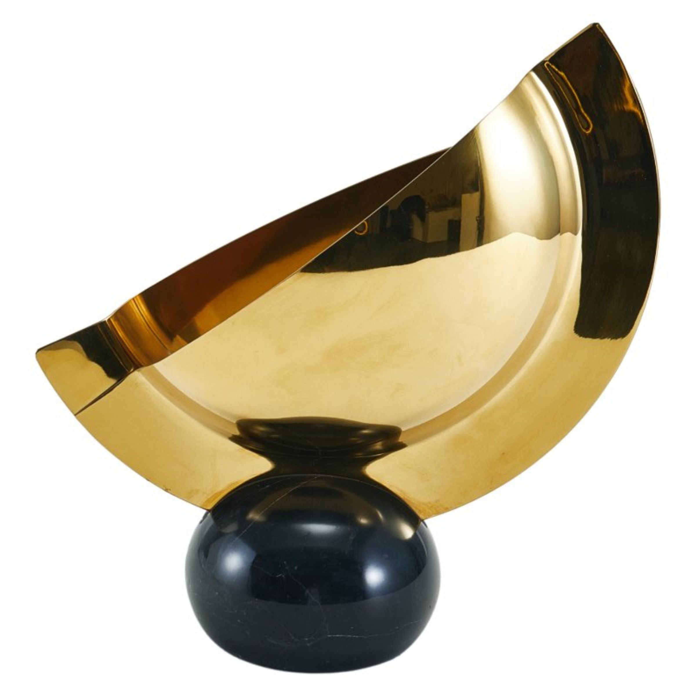 Gold marble and steel vase by Beacon, modern decorative vase with gold and marble design, perfect for stylish home decor.