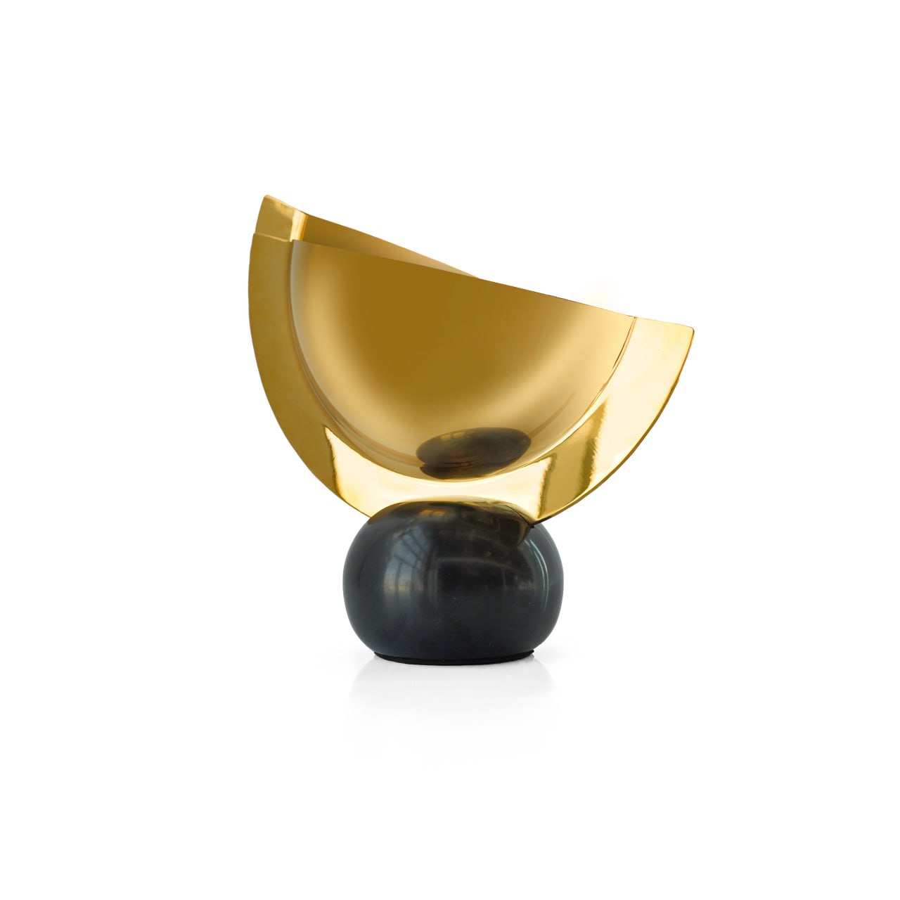 Gold marble and steel vase by Beacon, modern design with a sleek gold and marble finish, perfect for contemporary decor.