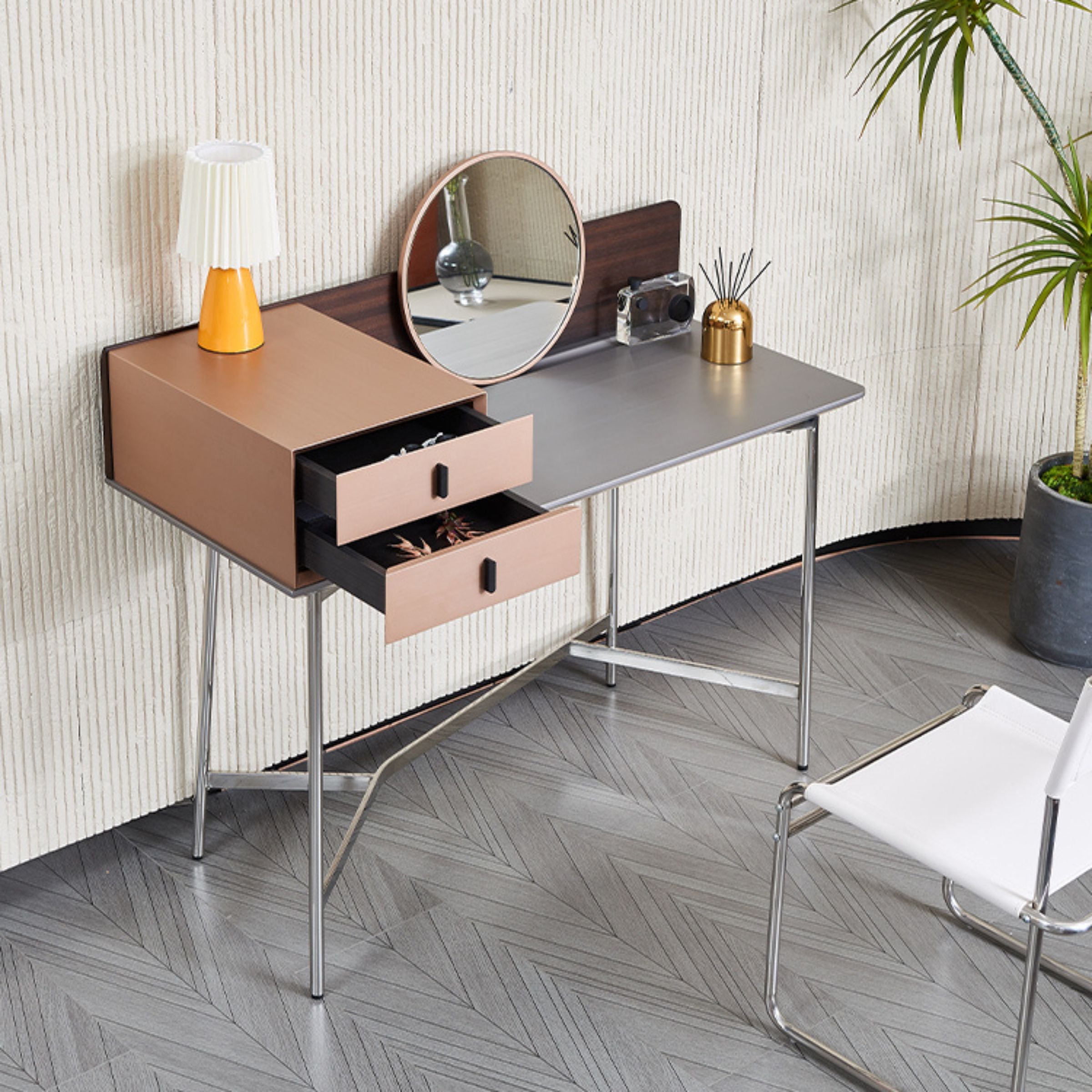 Gold Painting Dresser MLL-J05 -  Dressers - ebarza Furniture UAE | Shop Modern Furniture in Abu Dhabi & Dubai - مفروشات ايبازرا في الامارات | تسوق اثاث عصري وديكورات مميزة في دبي وابوظبي