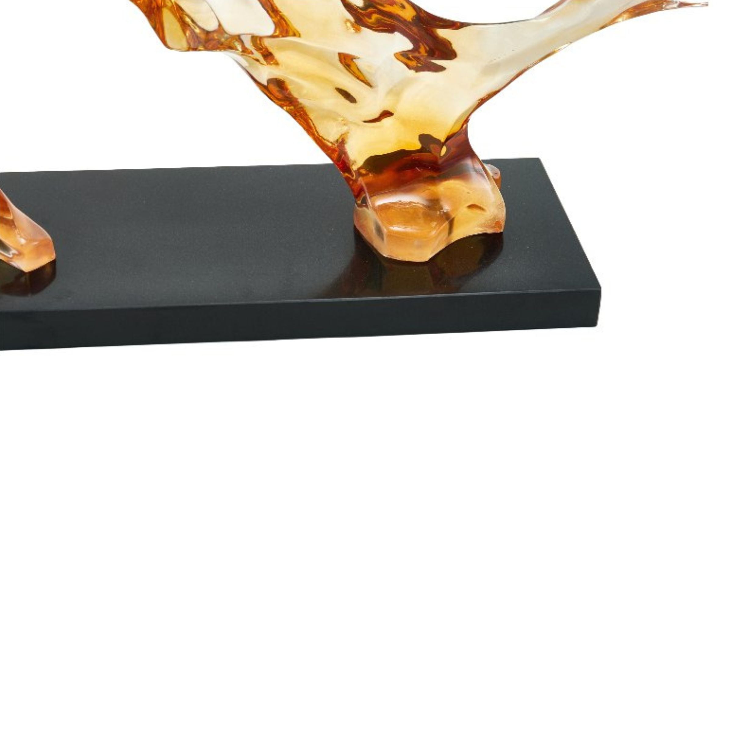 Golden abstract sculpture from BEACON home decor figurines, modern decorative art piece with sleek, artistic design.