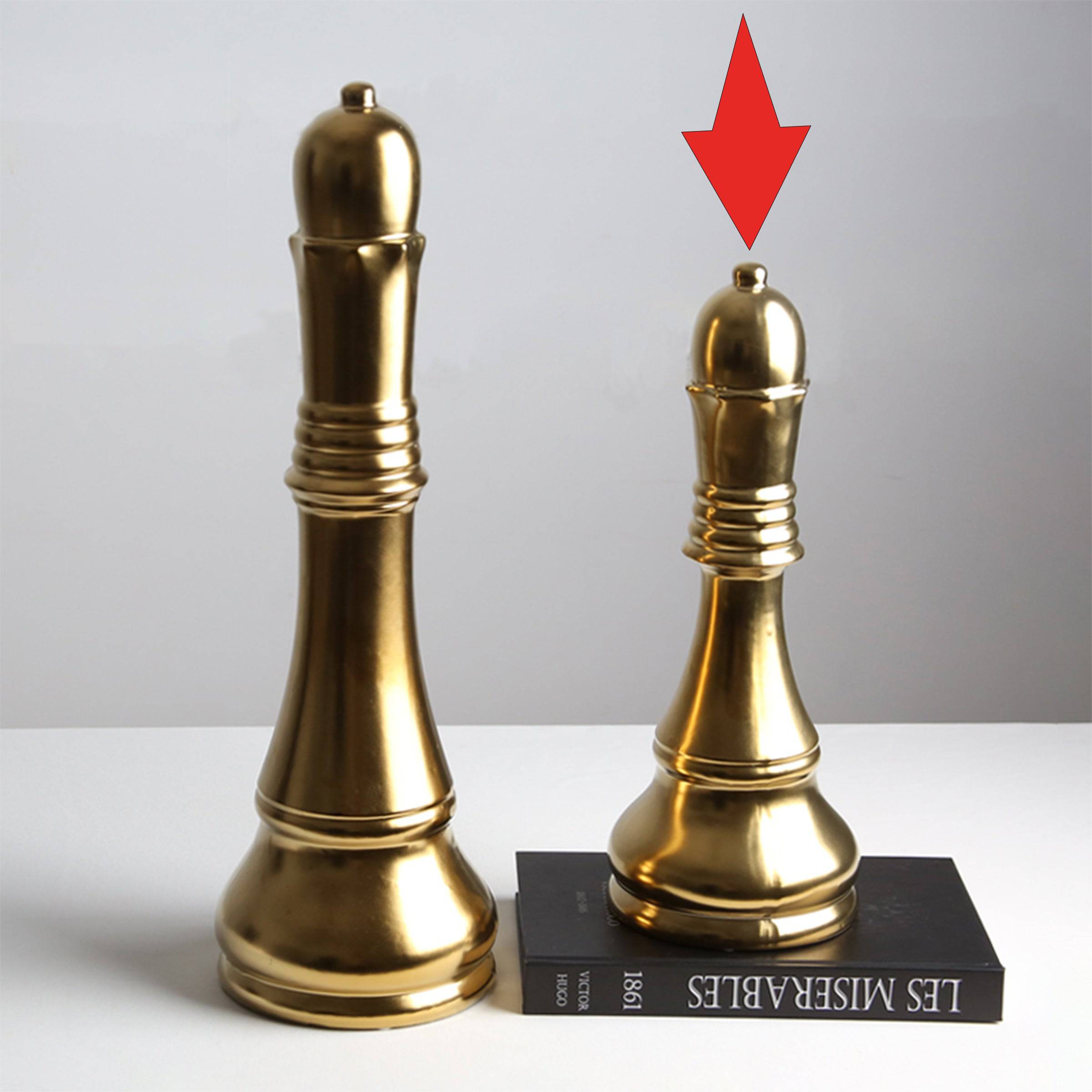 Golden Chess  Decorative-Queen B Fa-D1923B -  Home Decor Figurines | على شكل ملكة ذهبية للشطرنج - ebarza Furniture UAE | Shop Modern Furniture in Abu Dhabi & Dubai - مفروشات ايبازرا في الامارات | تسوق اثاث عصري وديكورات مميزة في دبي وابوظبي
