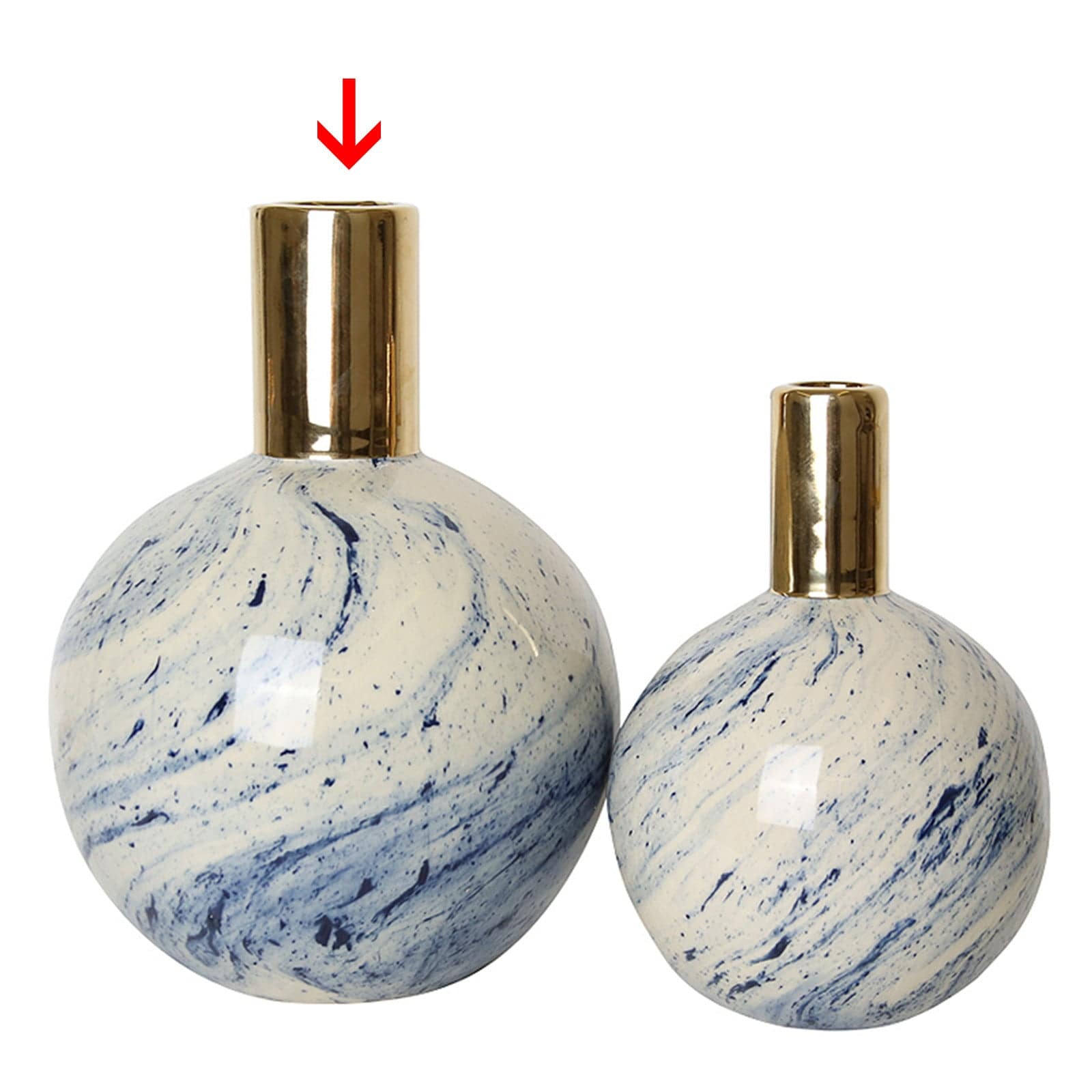 Golden Sky Handmade Decorative Vase Fa-D1981A -  Vases - ebarza Furniture UAE | Shop Modern Furniture in Abu Dhabi & Dubai - مفروشات ايبازرا في الامارات | تسوق اثاث عصري وديكورات مميزة في دبي وابوظبي