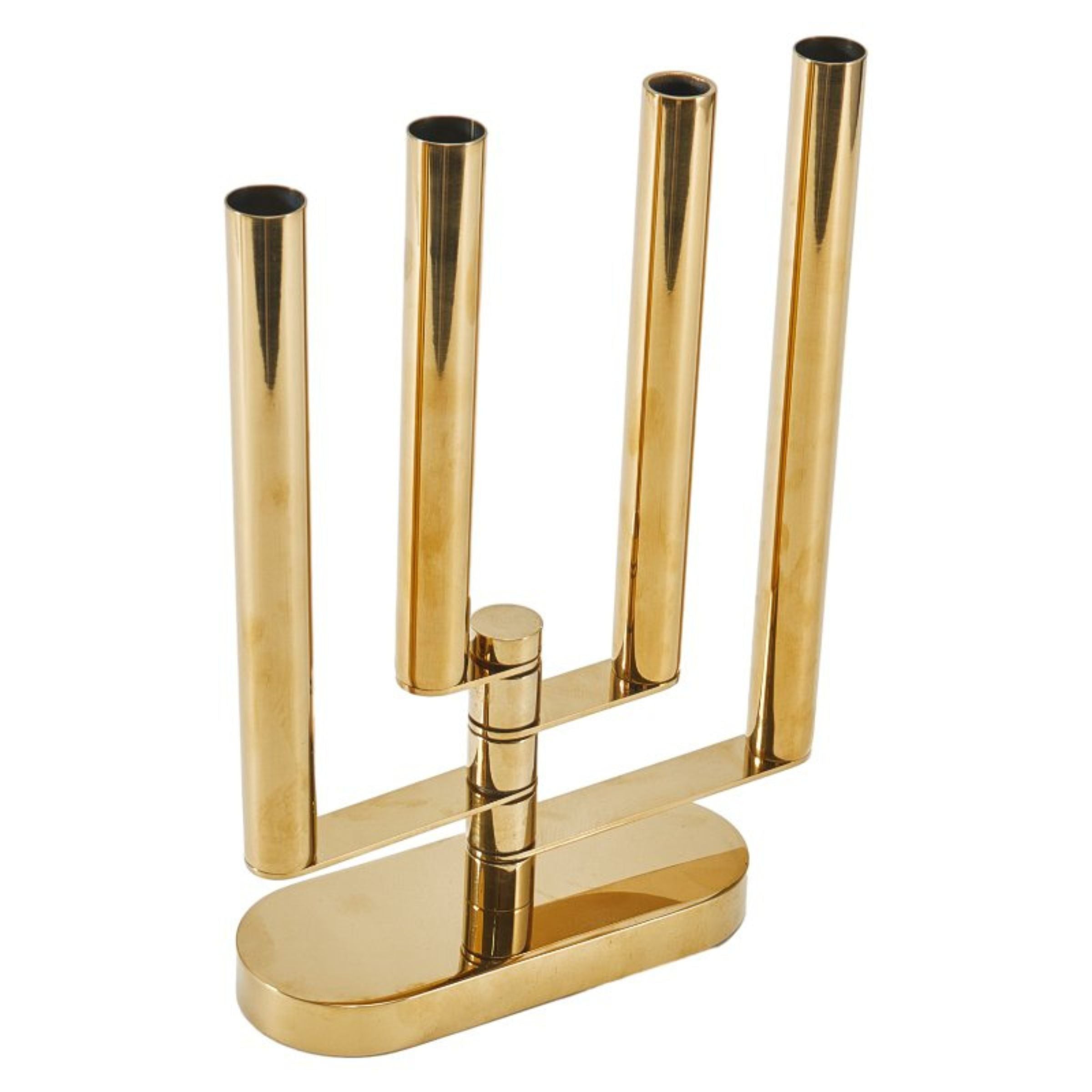 GOLDEN STEEL FLEXIABLE CANDLE HOLDER TX0042 -  Candle Holders - ebarza Furniture UAE | Shop Modern Furniture in Abu Dhabi & Dubai - مفروشات ايبازرا في الامارات | تسوق اثاث عصري وديكورات مميزة في دبي وابوظبي