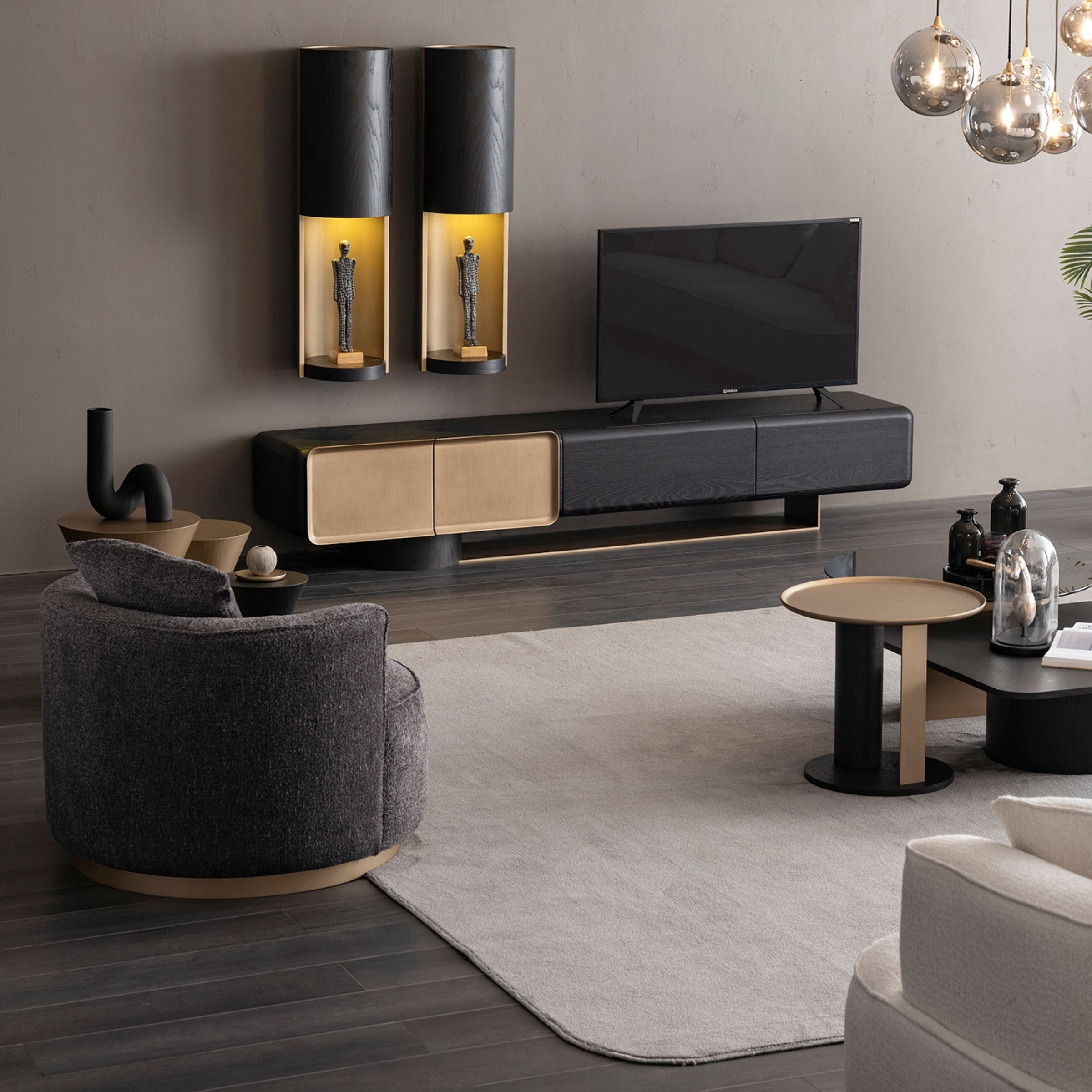 Grande Set of 2 Wall shelves  ORXGRND-TVU255 -  TV Units - ebarza Furniture UAE | Shop Modern Furniture in Abu Dhabi & Dubai - مفروشات ايبازرا في الامارات | تسوق اثاث عصري وديكورات مميزة في دبي وابوظبي