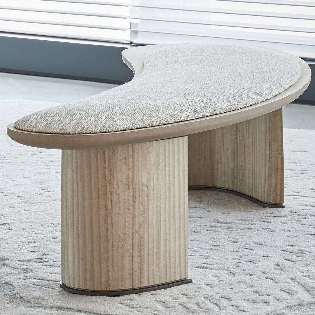 BEACON Grandeur Bench AMCJ-TD6069 with wooden seat and metal frame, ideal for home or office seating.