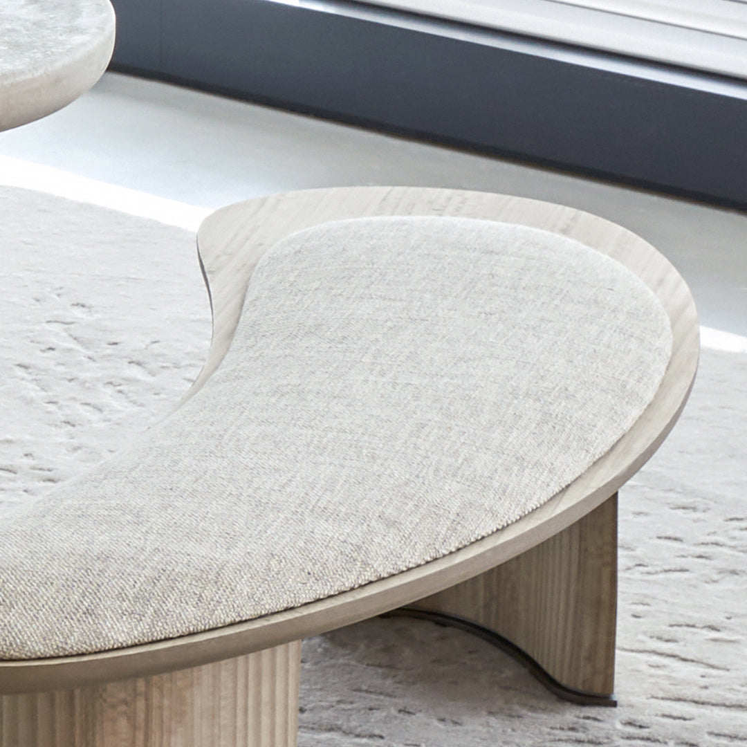 BEACON Grandeur Bench AMCJ-TD6069 with wooden seat and metal frame, ideal for modern home or office seating.