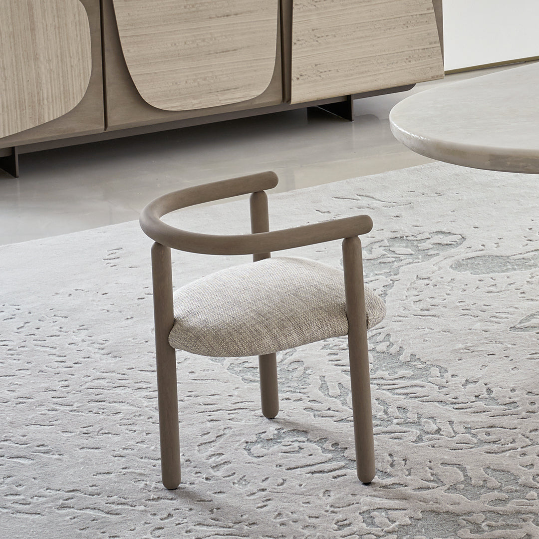 BEACON Grandeur dining chair AMCJ-CY6003 with upholstered seat and back, wooden legs, modern design for dining room.