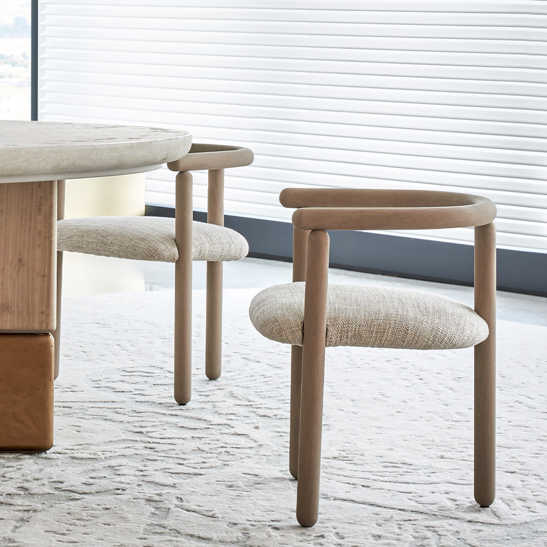BEACON Grandeur Dining Chair AMCJ-CY6003 with cushioned seat and wooden legs, stylish and comfortable for dining room decor