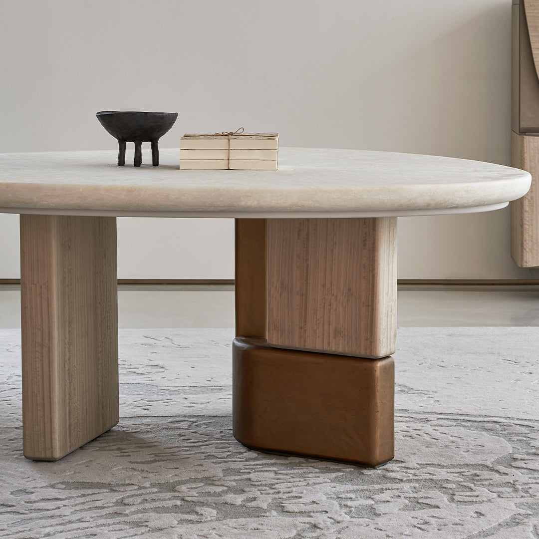 Marble and veneer dining table by BEACON, 180cm Grandeur model with sleek surface, ideal for modern dining rooms.