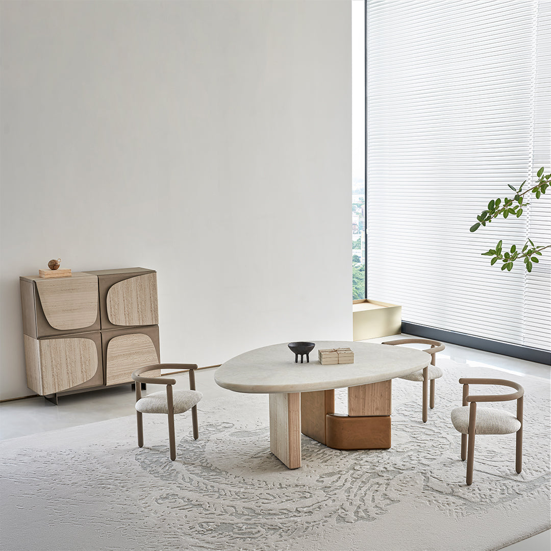 BEACON Grandeur Side Cabinet with sleek wood finish and modern design, featuring multiple storage compartments.