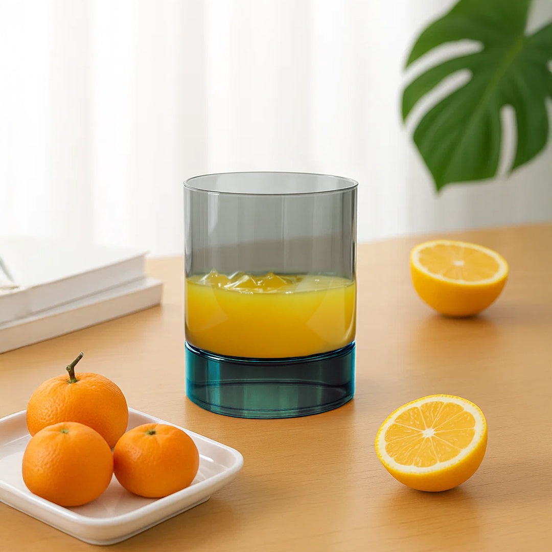Green Base + Grey Top Tumbler - C24058FA3 -  Drinkware - ebarza Furniture UAE | Shop Modern Furniture in Abu Dhabi & Dubai - مفروشات ايبازرا في الامارات | تسوق اثاث عصري وديكورات مميزة في دبي وابوظبي