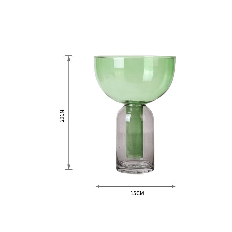 Green Funnel Vase Fb-Zs2029C -  Vases | إناء القمع أخضر - ebarza Furniture UAE | Shop Modern Furniture in Abu Dhabi & Dubai - مفروشات ايبازرا في الامارات | تسوق اثاث عصري وديكورات مميزة في دبي وابوظبي