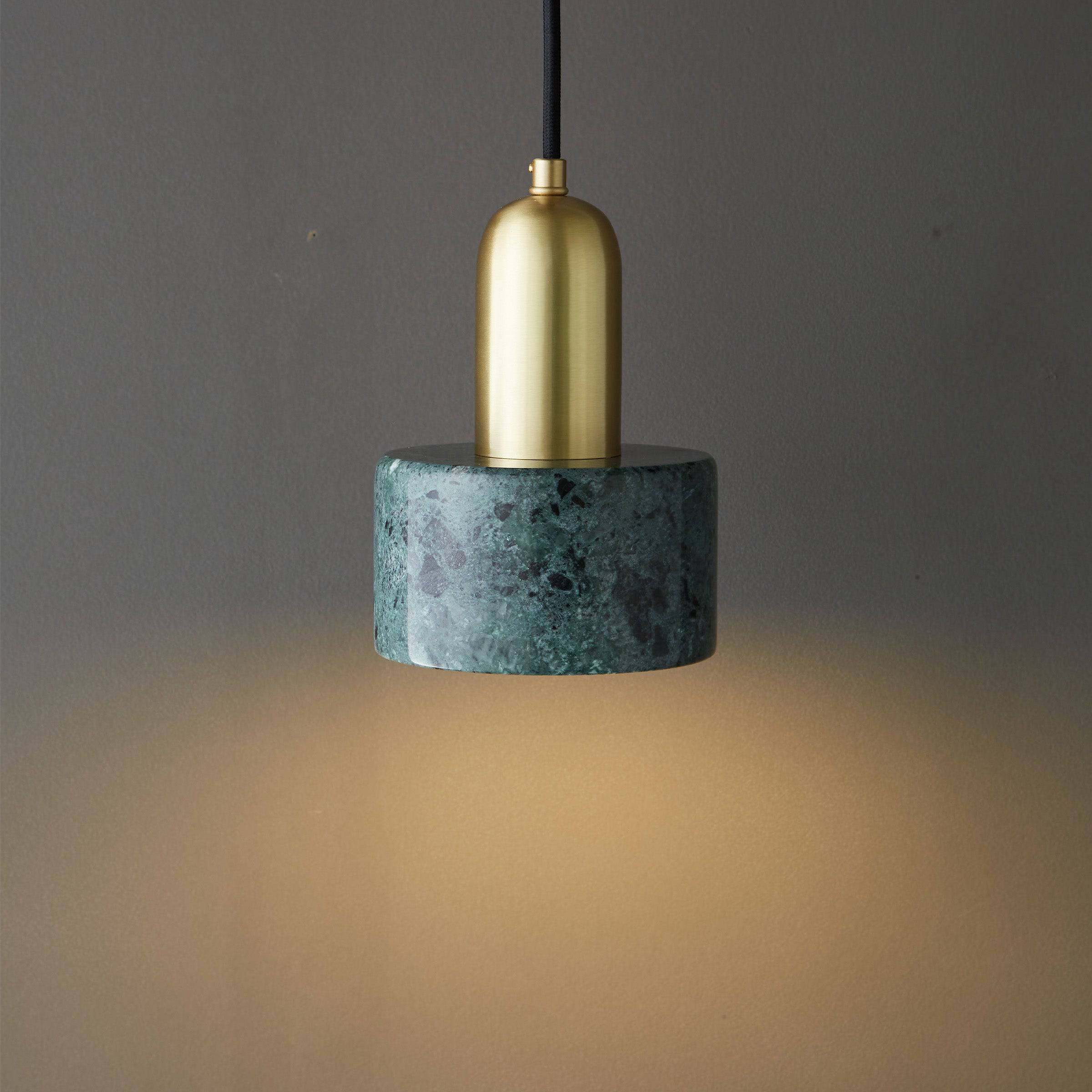 Green Marble Pendant Lamp 7713-Gn -  Pendant Lamps - ebarza Furniture UAE | Shop Modern Furniture in Abu Dhabi & Dubai - مفروشات ايبازرا في الامارات | تسوق اثاث عصري وديكورات مميزة في دبي وابوظبي