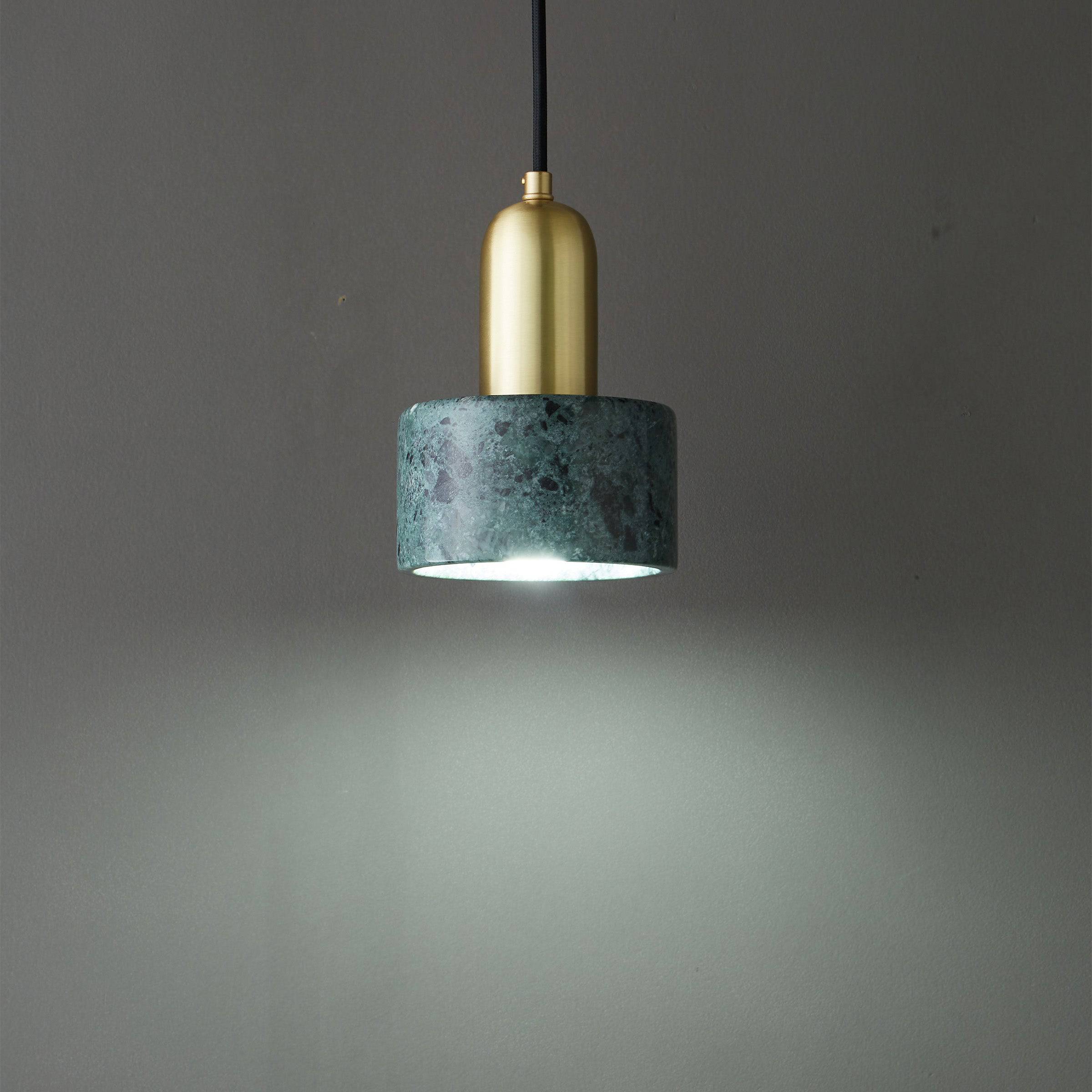 Green Marble Pendant Lamp 7713-Gn -  Pendant Lamps - ebarza Furniture UAE | Shop Modern Furniture in Abu Dhabi & Dubai - مفروشات ايبازرا في الامارات | تسوق اثاث عصري وديكورات مميزة في دبي وابوظبي