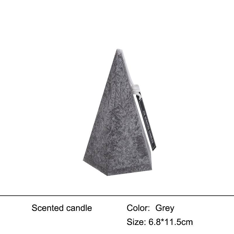 Grey Pyramid Candle Fc-Xy2001C -  Candles | شمعة الهرم الرمادي - ebarza Furniture UAE | Shop Modern Furniture in Abu Dhabi & Dubai - مفروشات ايبازرا في الامارات | تسوق اثاث عصري وديكورات مميزة في دبي وابوظبي